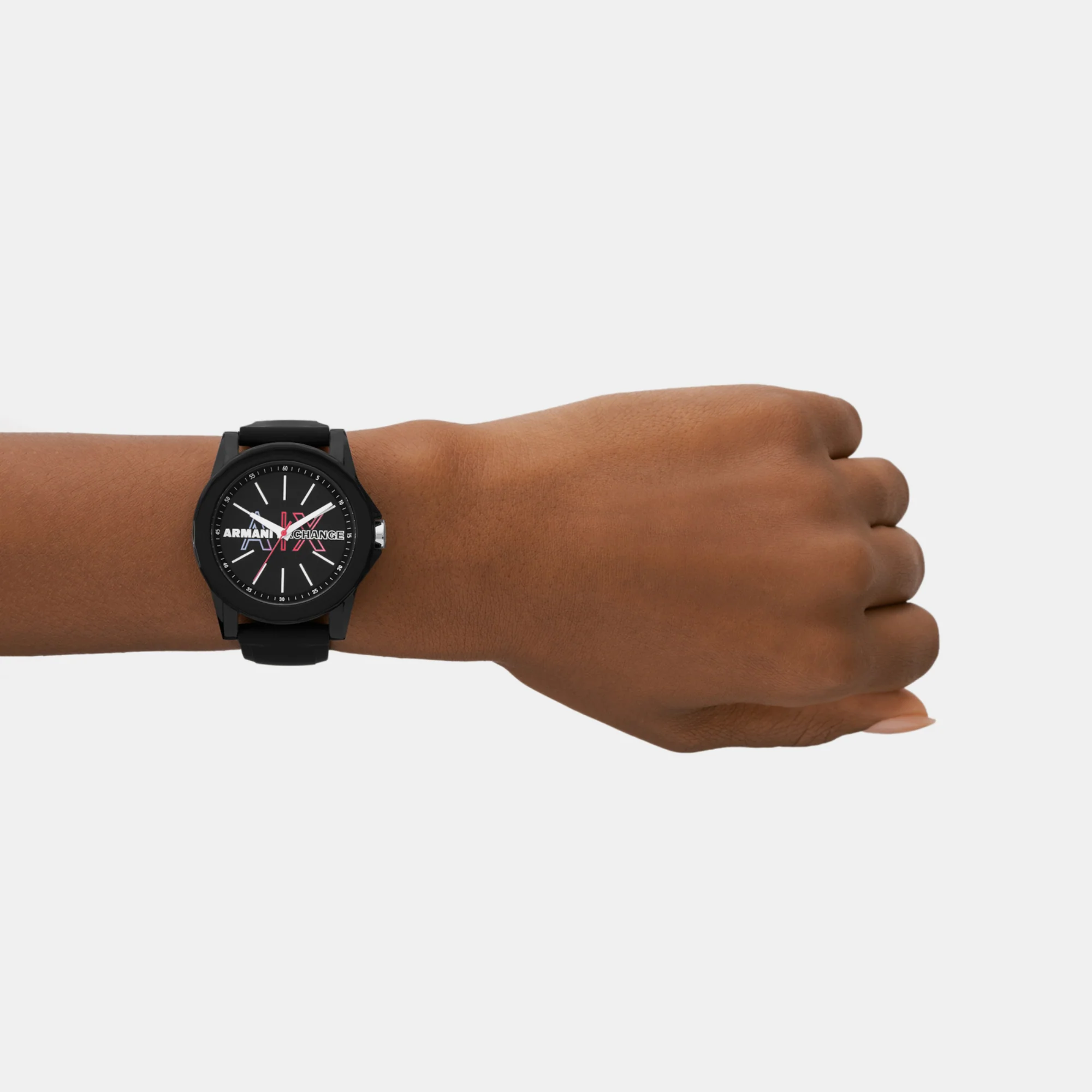 Women Quartz Black Dial Analog Silicone Watch AX4374 - Image 3