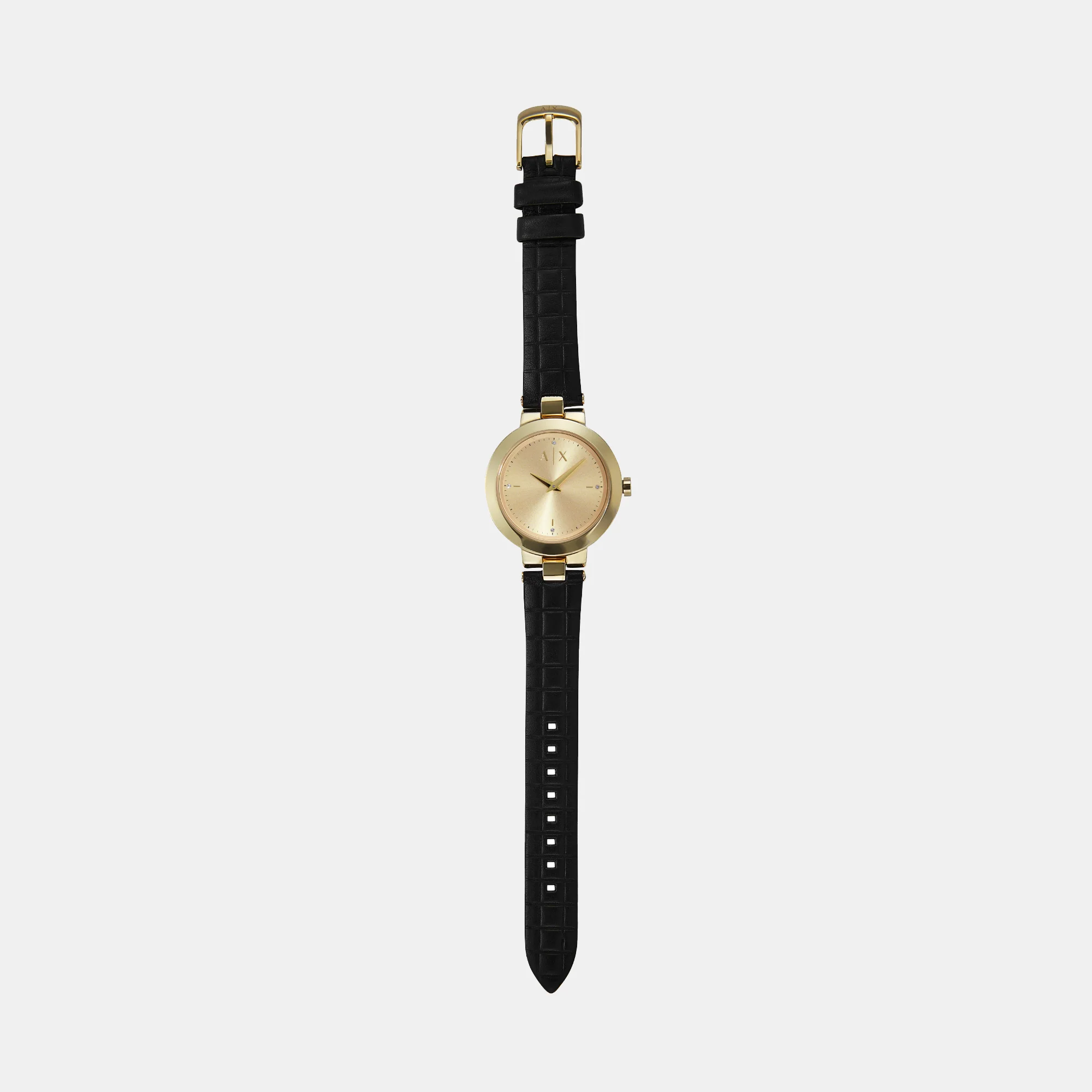 Women Quartz Gold Dial Analog Leather Watch AX5174 - Image 7
