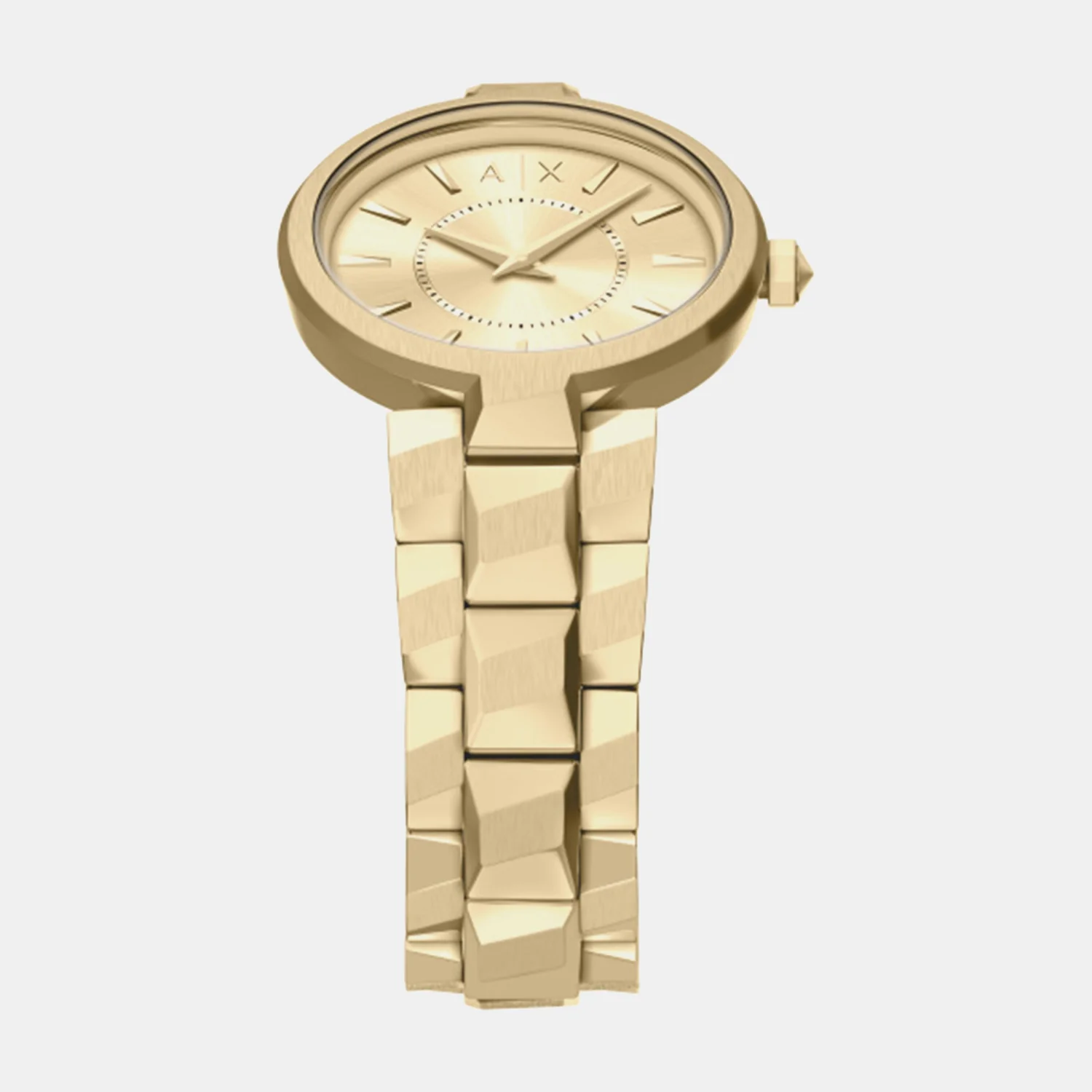 Women Quartz Gold Dial Analog Stainless Steel Watch AX4407 - Image 2