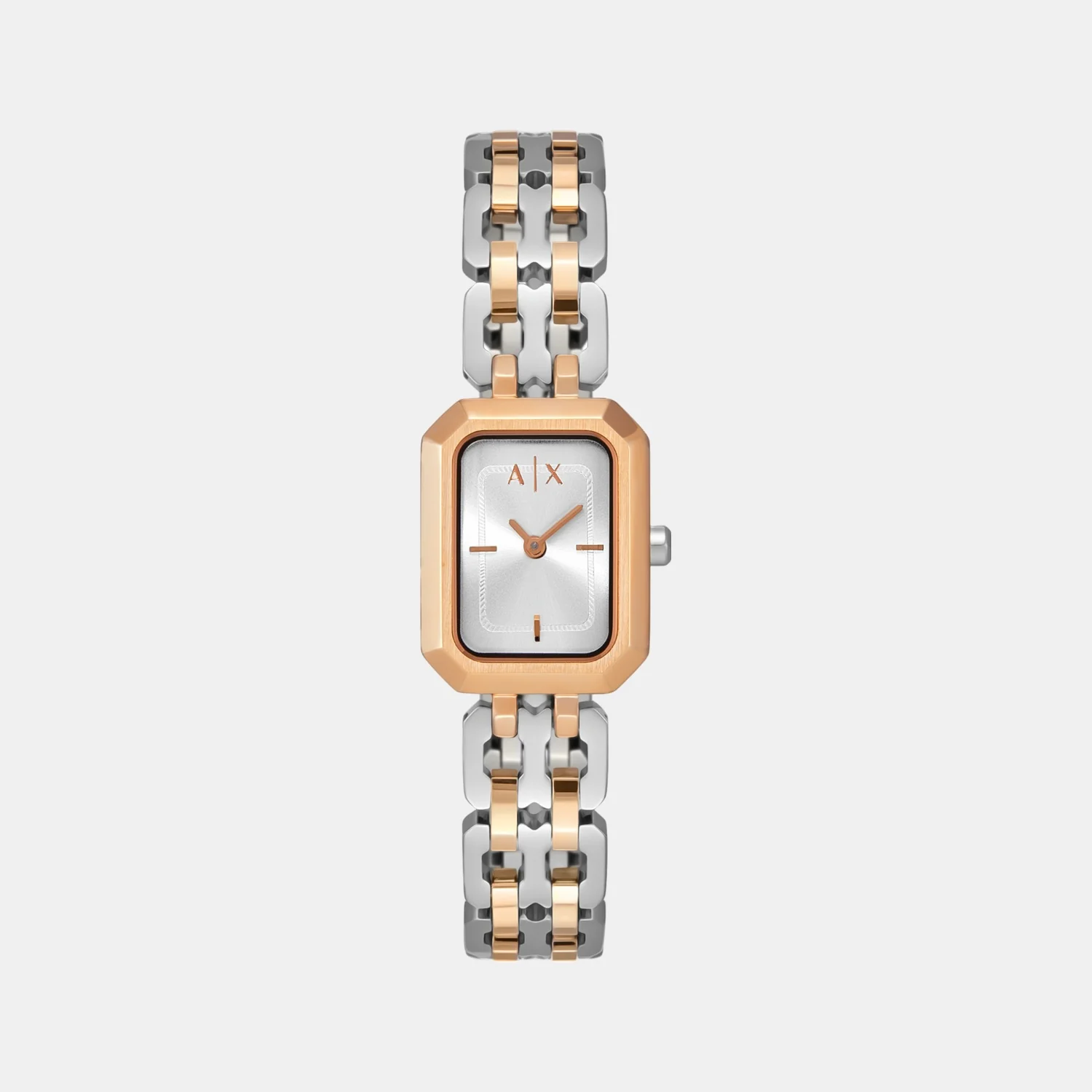Women Quartz Silver Dial Analog Stainless Steel Watch AX5810