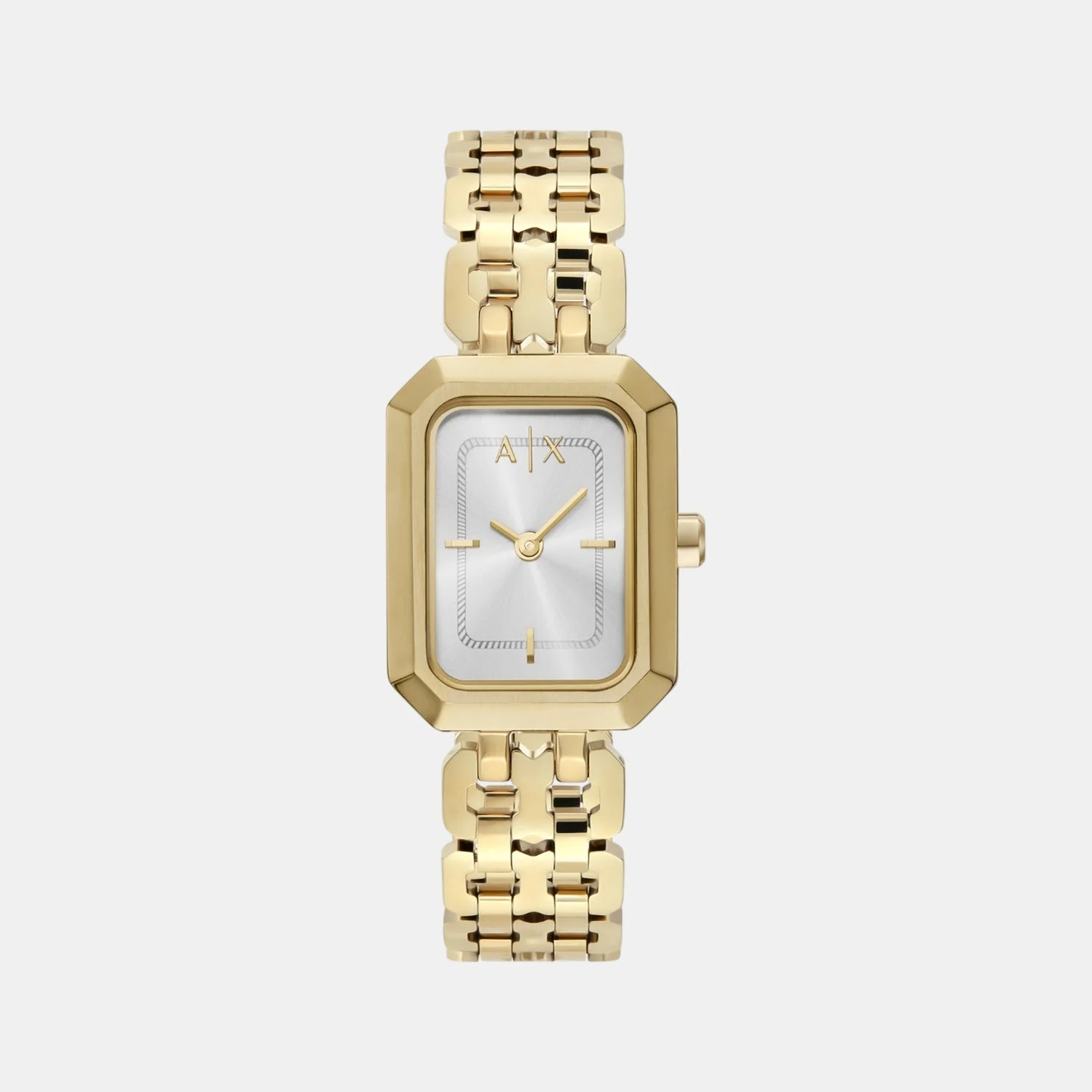 Women Quartz Silver Dial Analog Stainless Steel Watch AX5811
