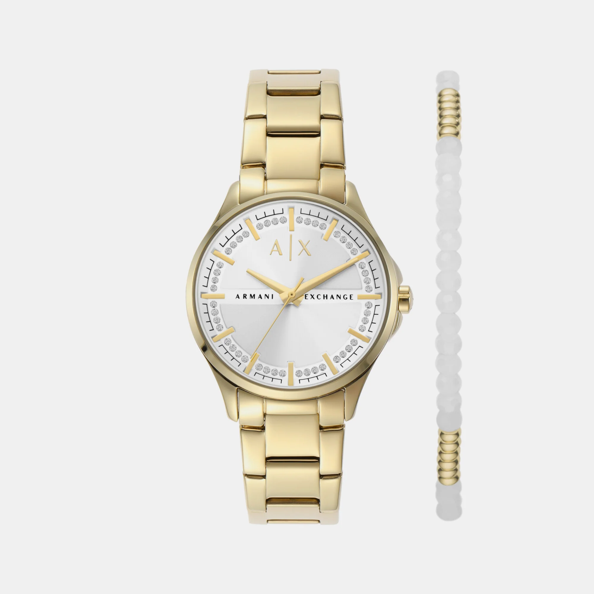 Women Quartz Silver Dial Analog Stainless Steel Watch AX7139SET - Image 2