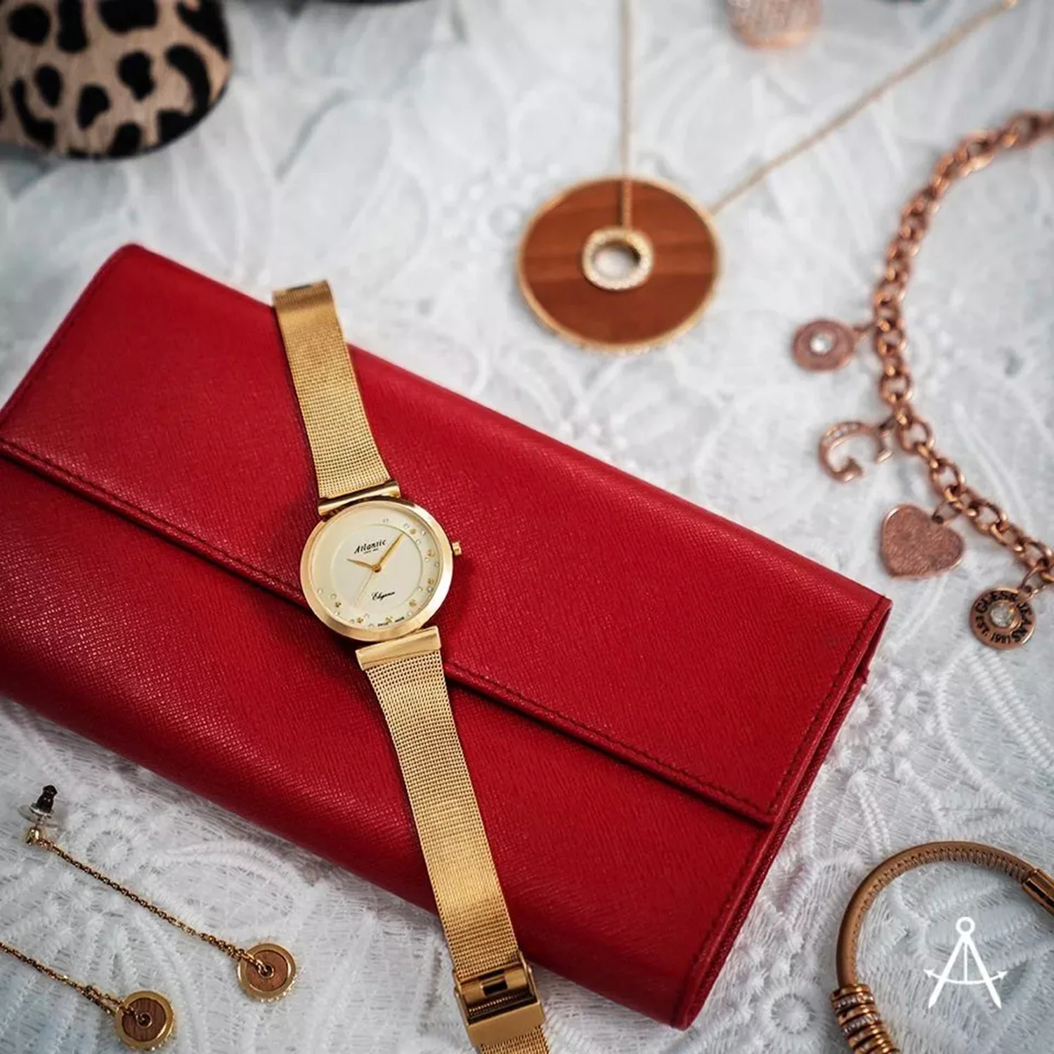 Elegance Women Quartz Gold Dial Analog Stainless Steel Watch 29039.45.39MB - Image 2