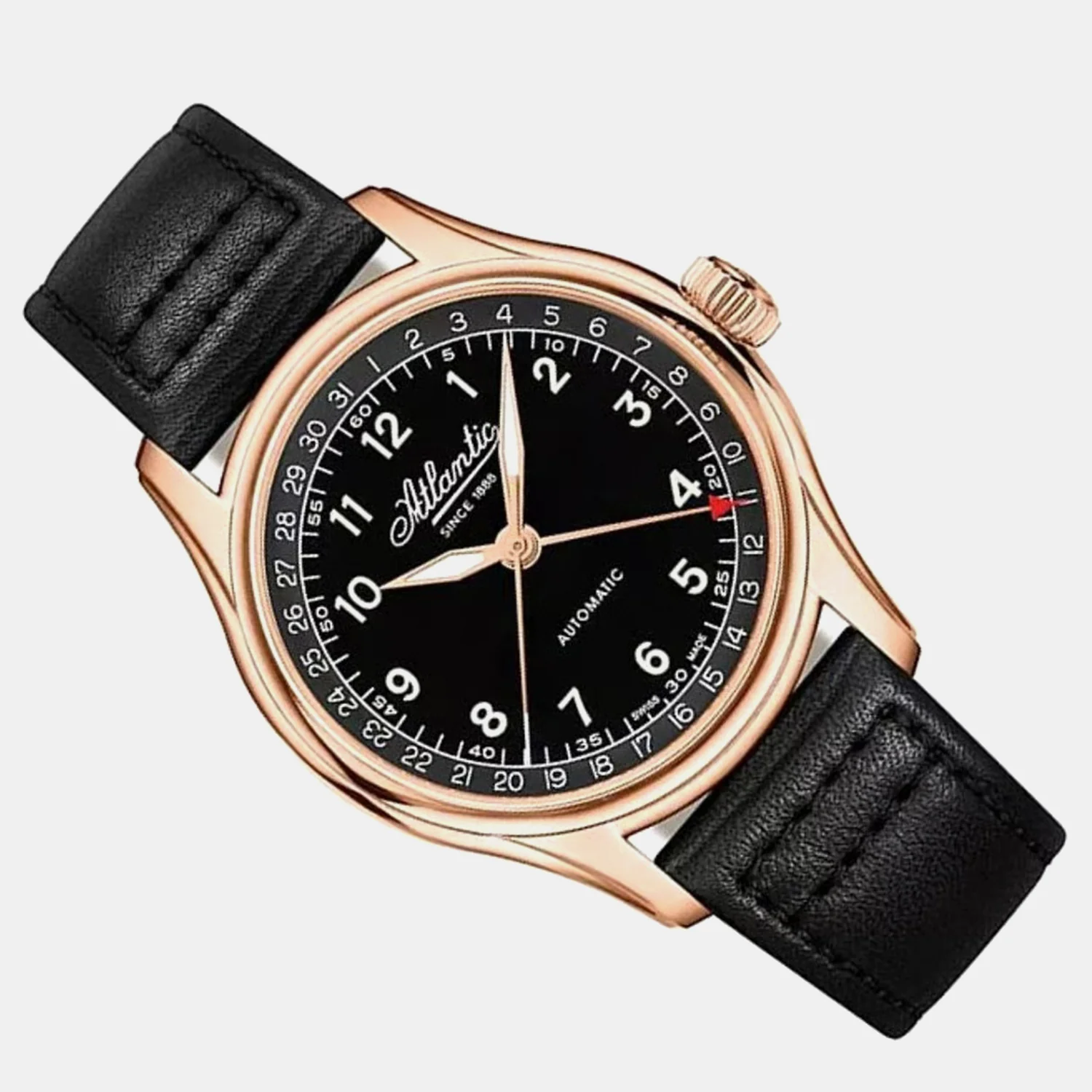 Men Automatic Black Dial Analog Leather Watch 52782.44.63 - Image 3