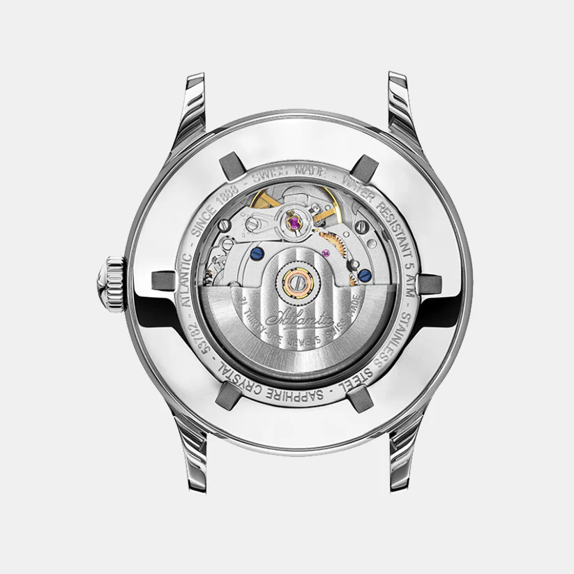 Men Automatic Cream Dial Analog Leather Watch 53782.41.93RB - Image 3