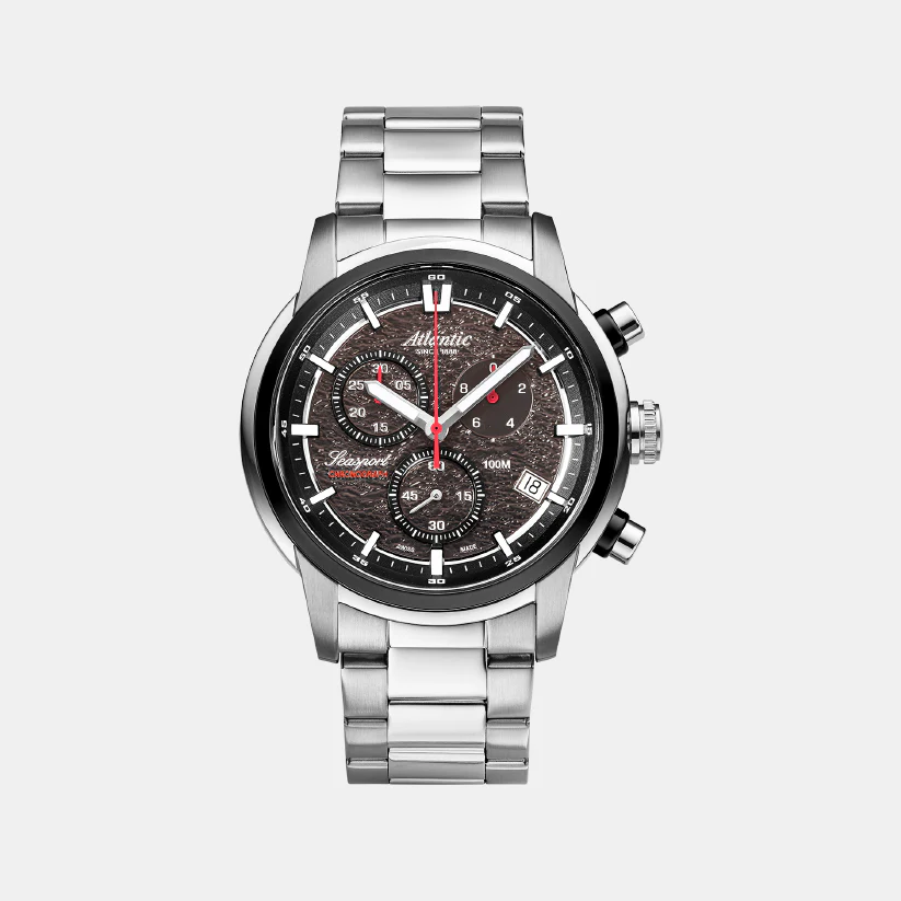 Men Quartz Anthracite Dial Chronograph Stainless Steel Watch 87466.42.41