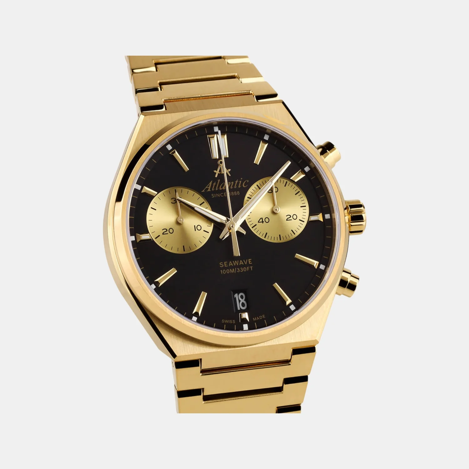 Seawave Men Quartz Black Dial Chronograph Stainless Steel Watch 58466.45.61 - Image 2