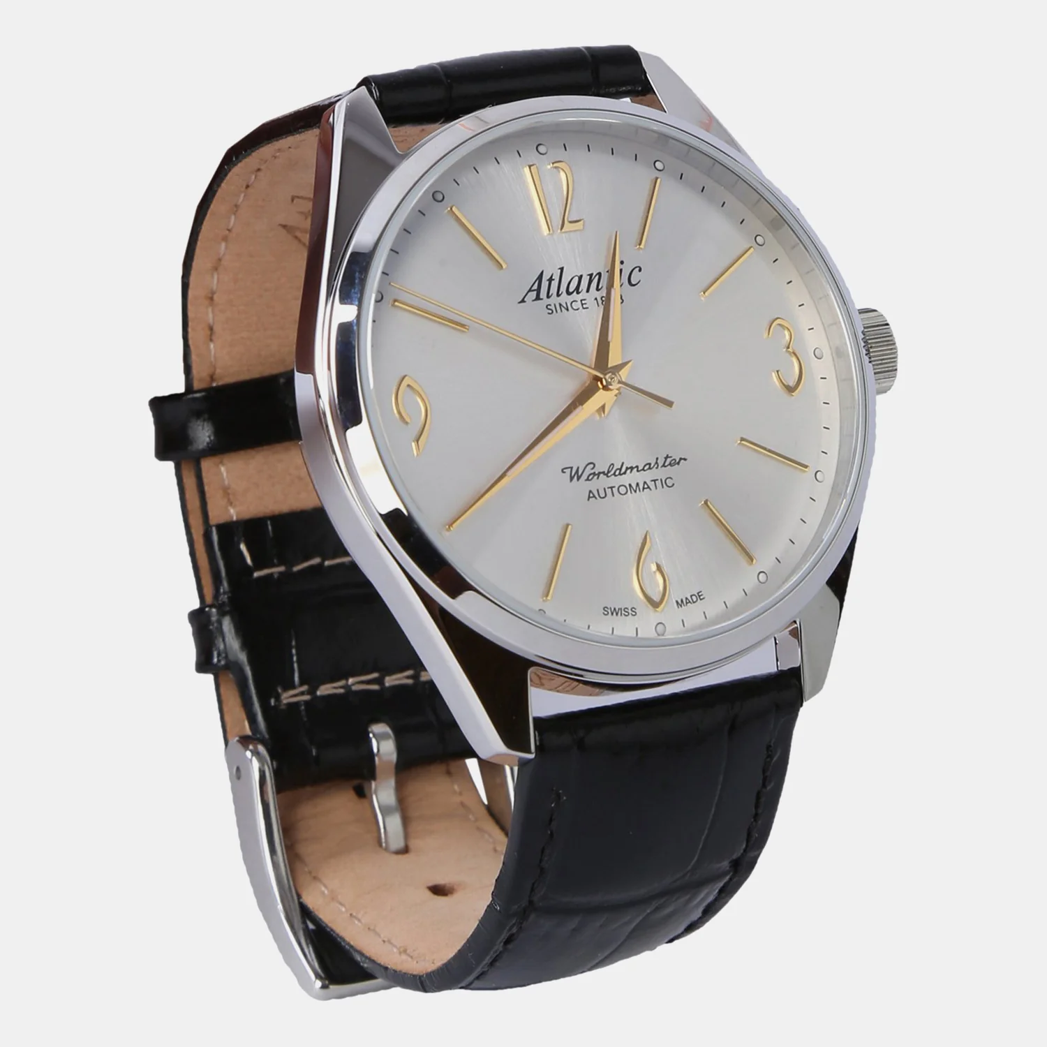 Worldmaster Art Deco Men Automatic Silver Dial Analog Leather Watch 51752.41.29G - Image 2