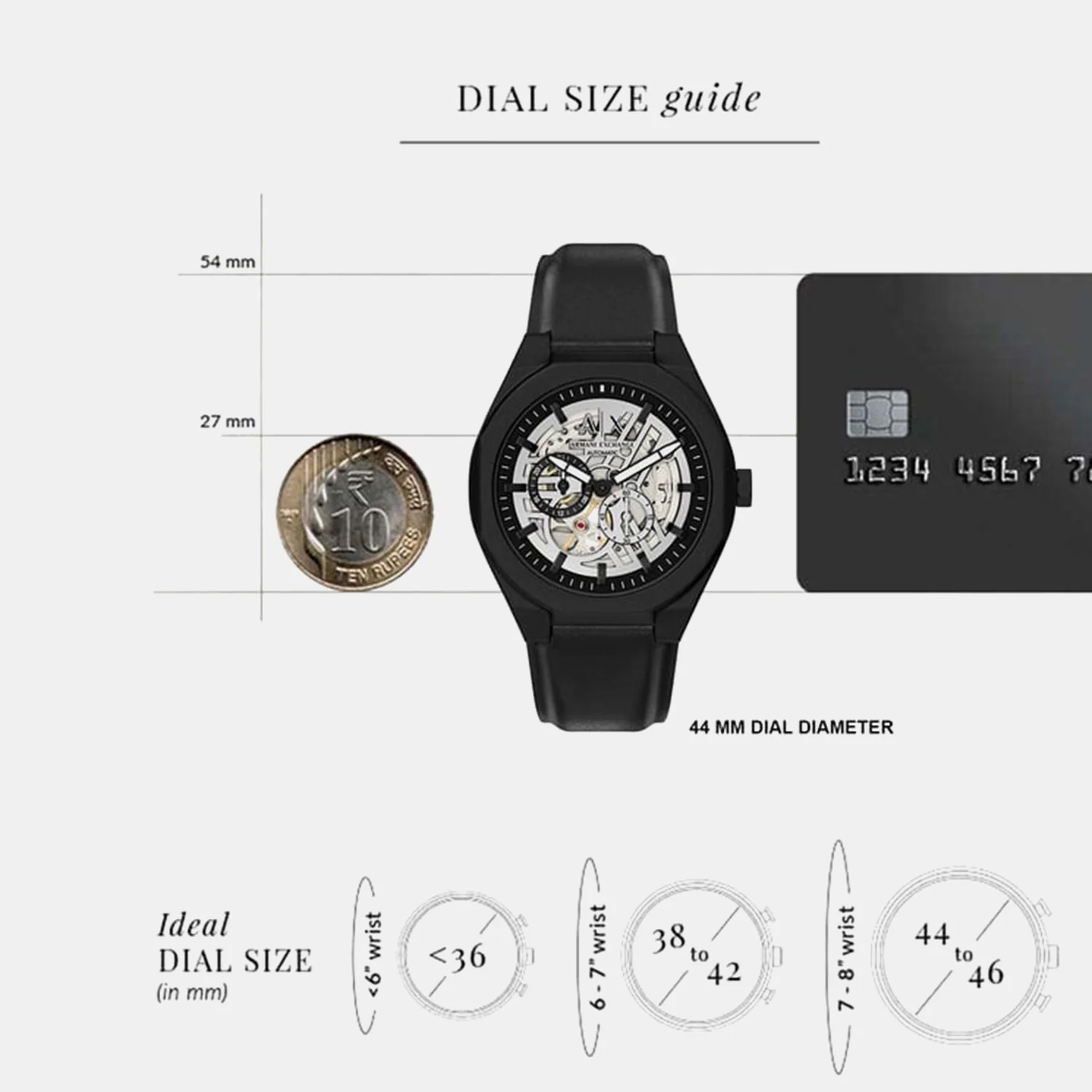 Men Automatic Silver Dial Multi-Function Leather Watch AX4297 - Image 6
