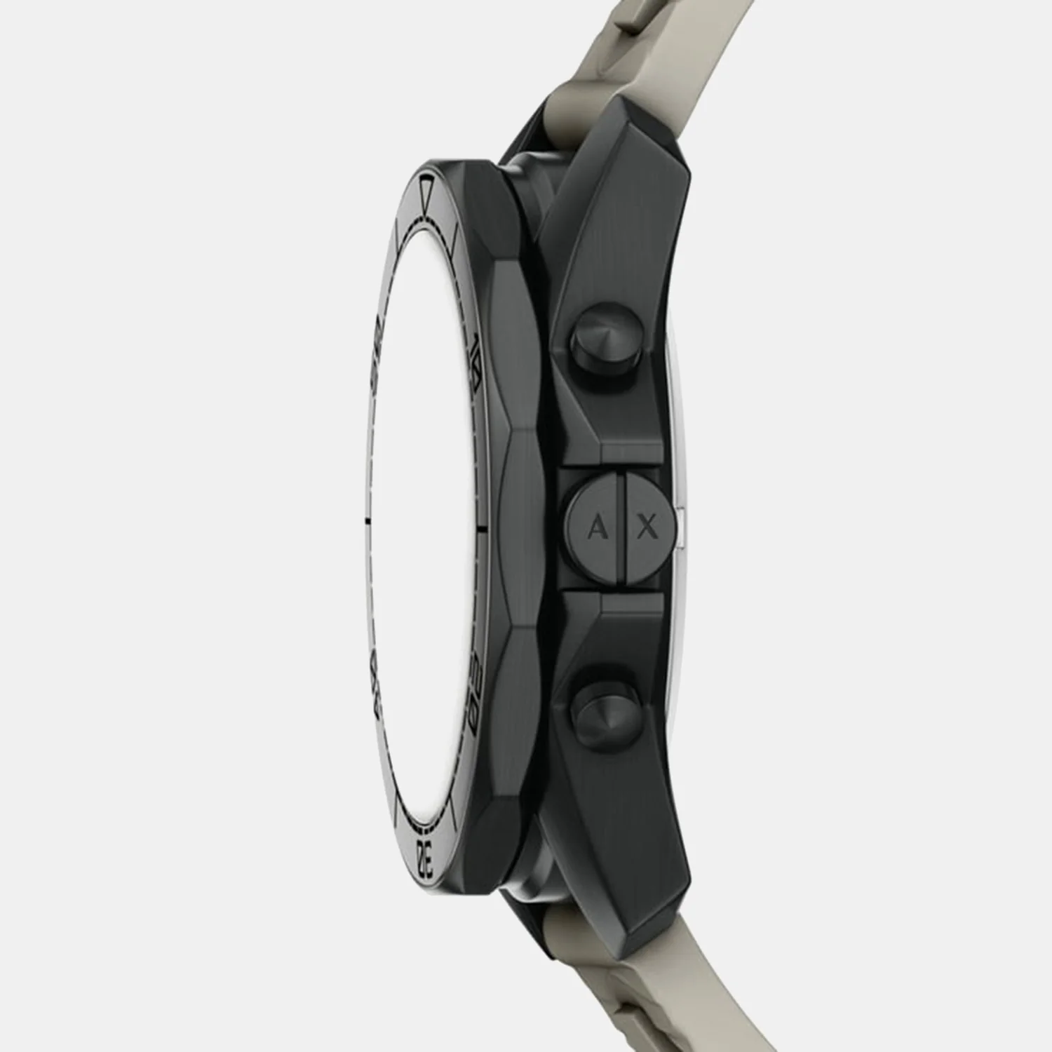 Men Quartz Grey Dial Chronograph Silicone Watch AX1971 - Image 2