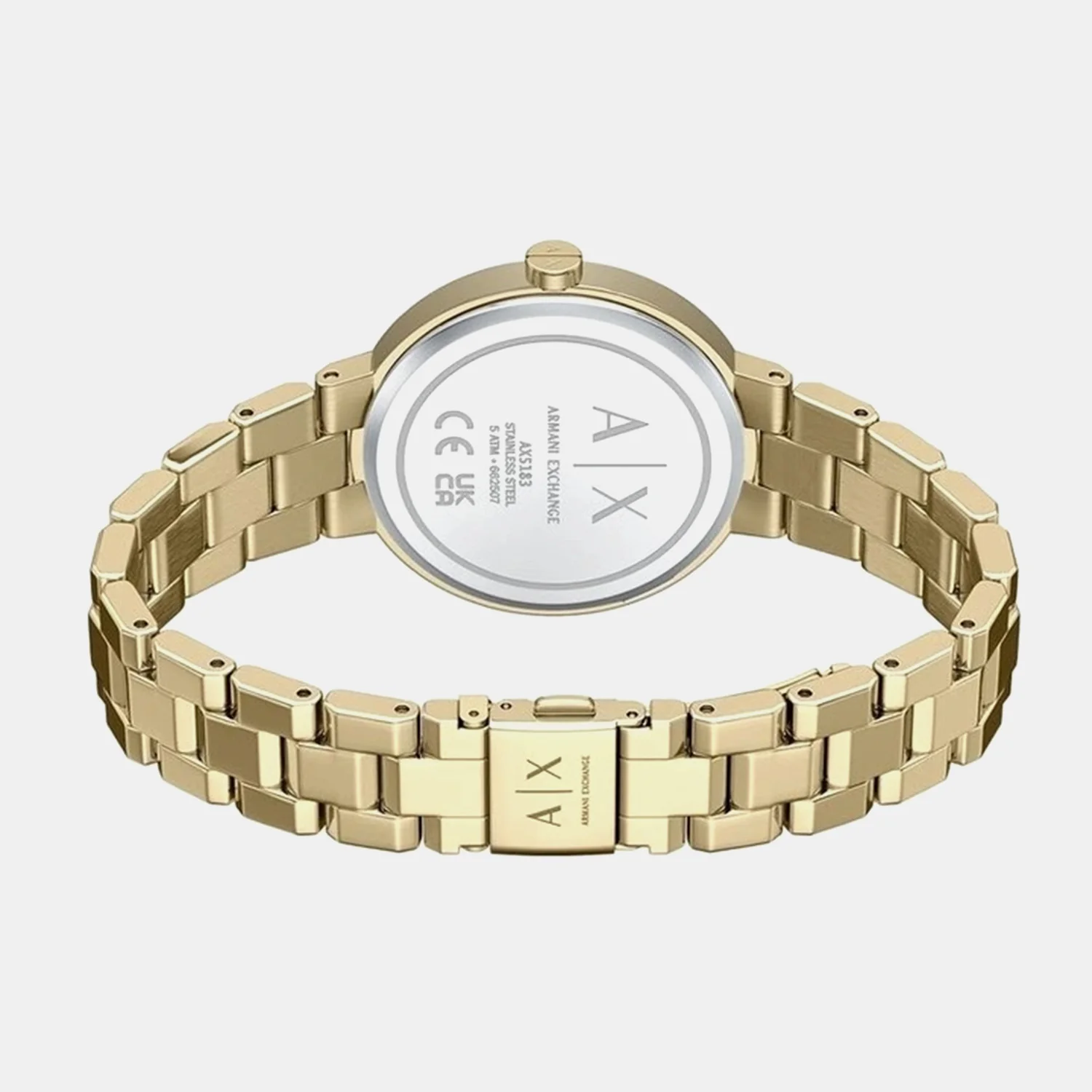 Women Quartz Gold Dial Analog Stainless Steel Watch AX7177SET - Image 3