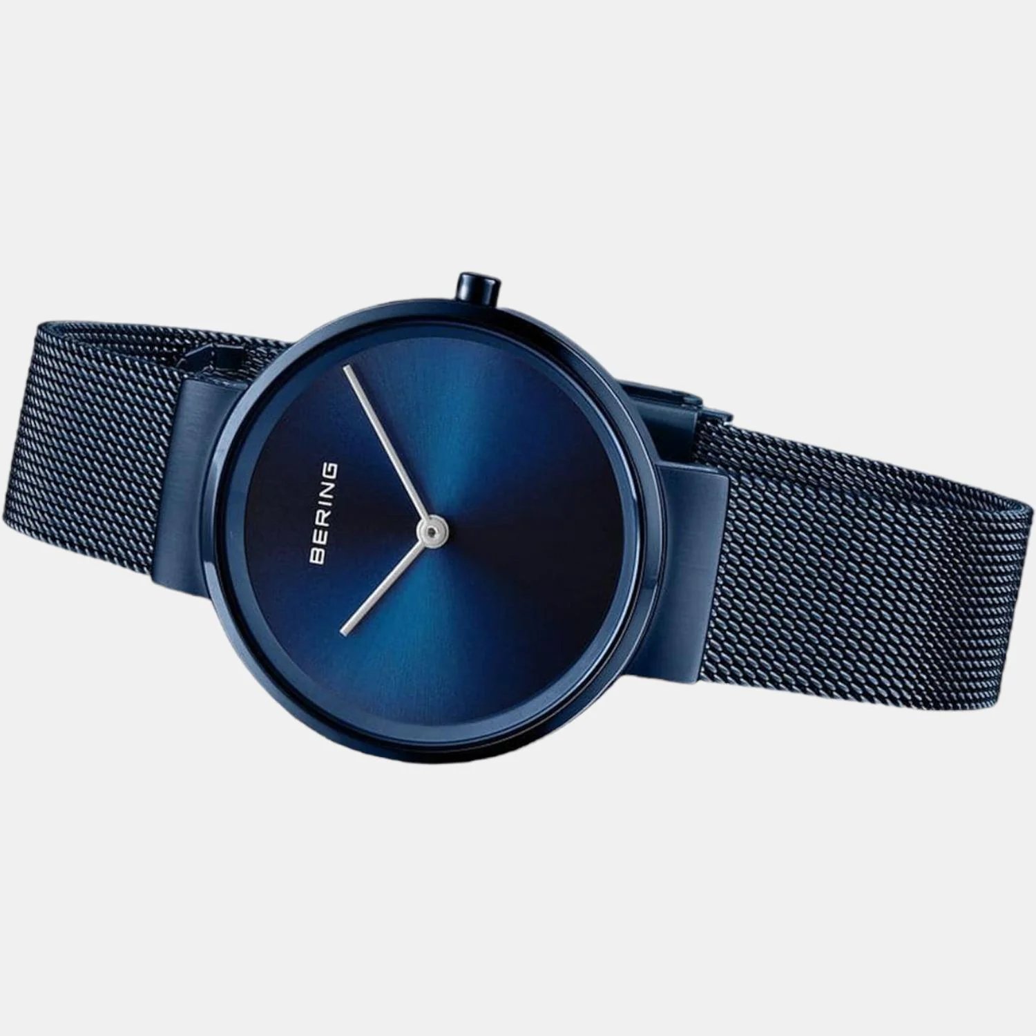 Classic Women Quartz Blue Dial Analog Mesh Watch 14531-397 - Image 3