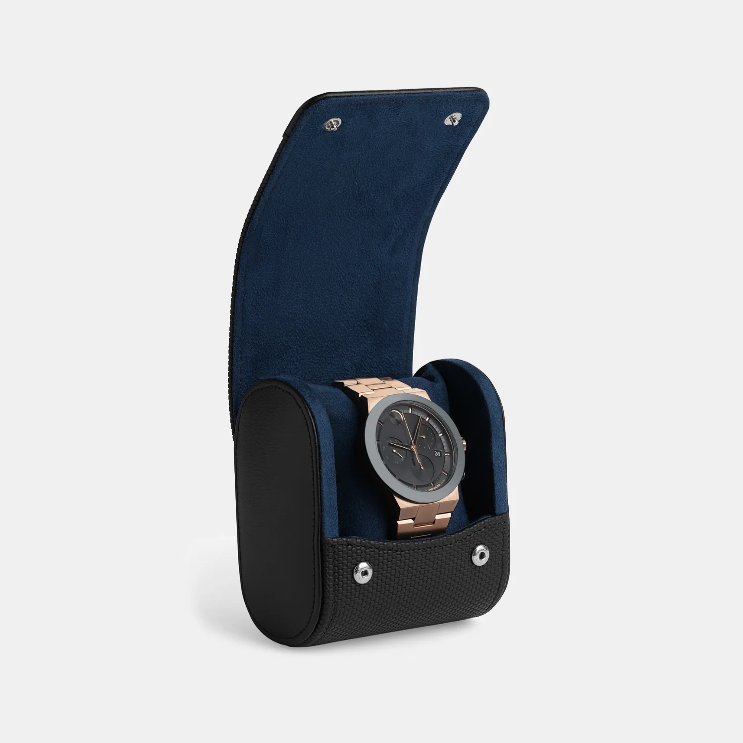 Black Leather Single Watch Pod - Image 5