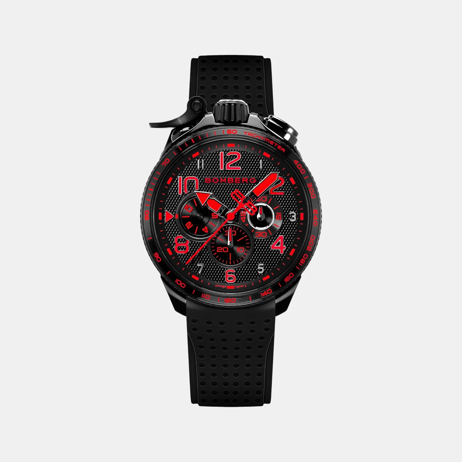 Racing Legacy Men Quartz Black Dial Chronograph Silicone Watch BS45CHPBA.059-17.12 - Image 2