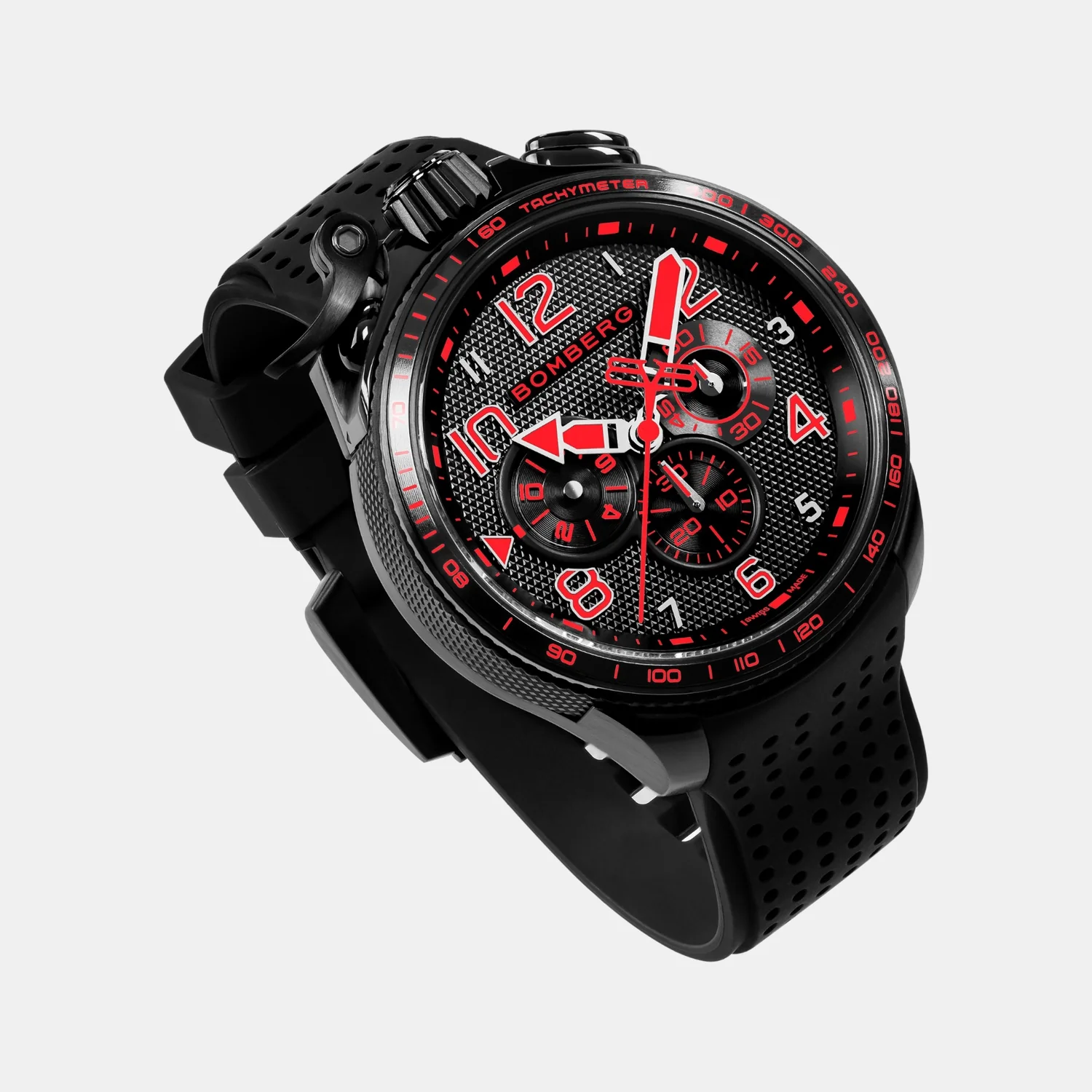 Racing Legacy Men Quartz Black Dial Chronograph Silicone Watch BS45CHPBA.059-17.12 - Image 3