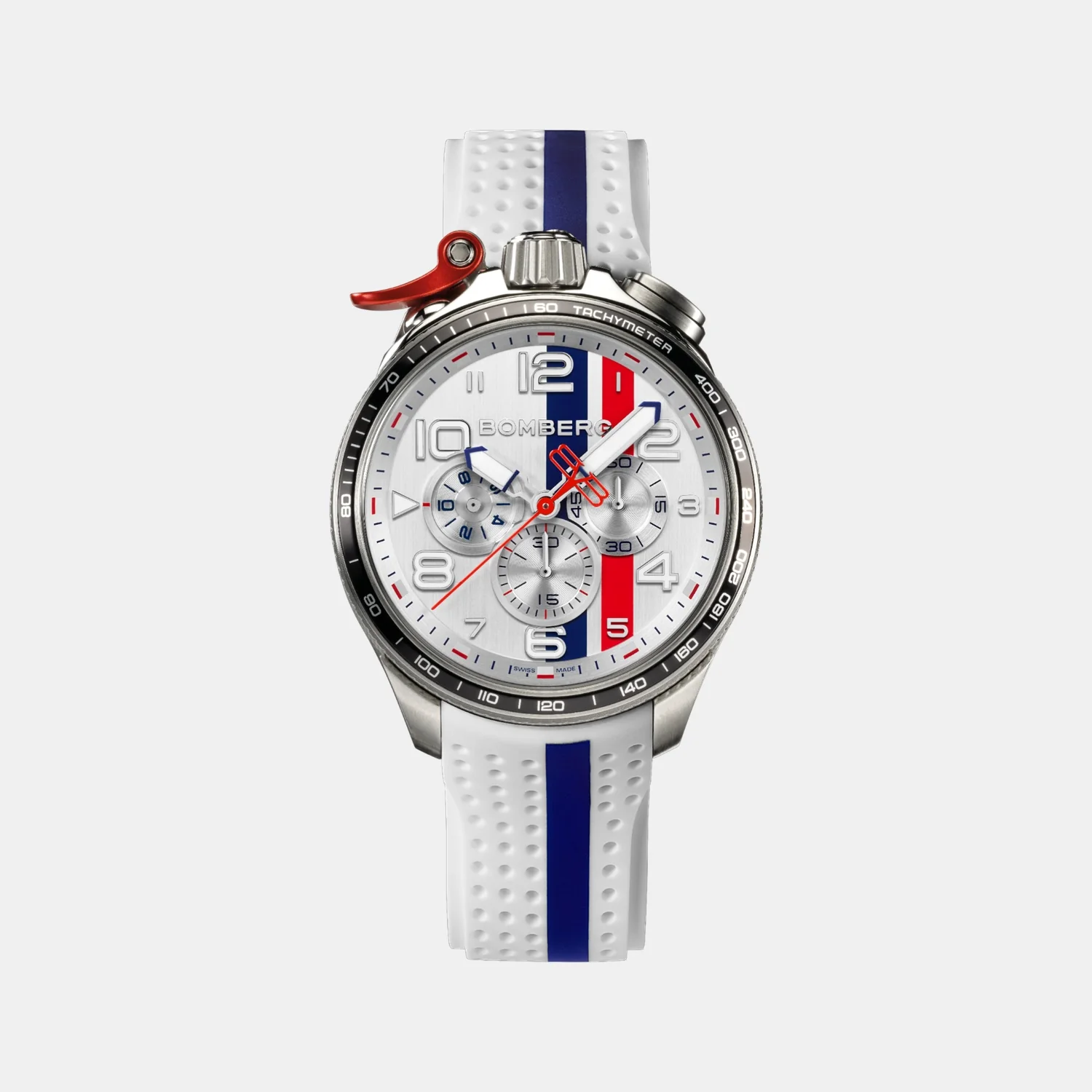Racing Legacy Men Quartz White Dial Chronograph Silicone Watch BS45CHSP.059-4.10 - Image 2