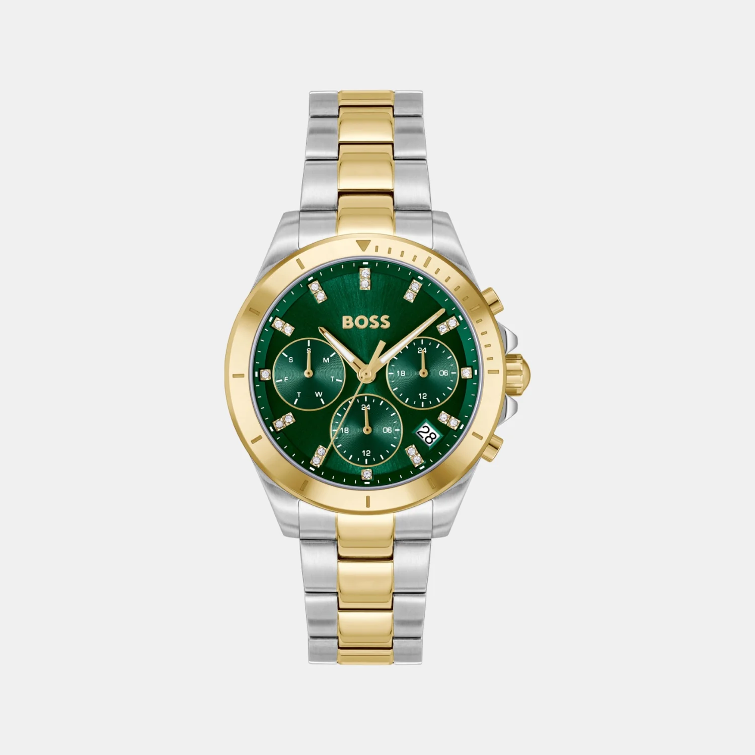 Alley Women Quartz Green Dial Chronograph Stainless Steel Watch 1502827 - Image 2