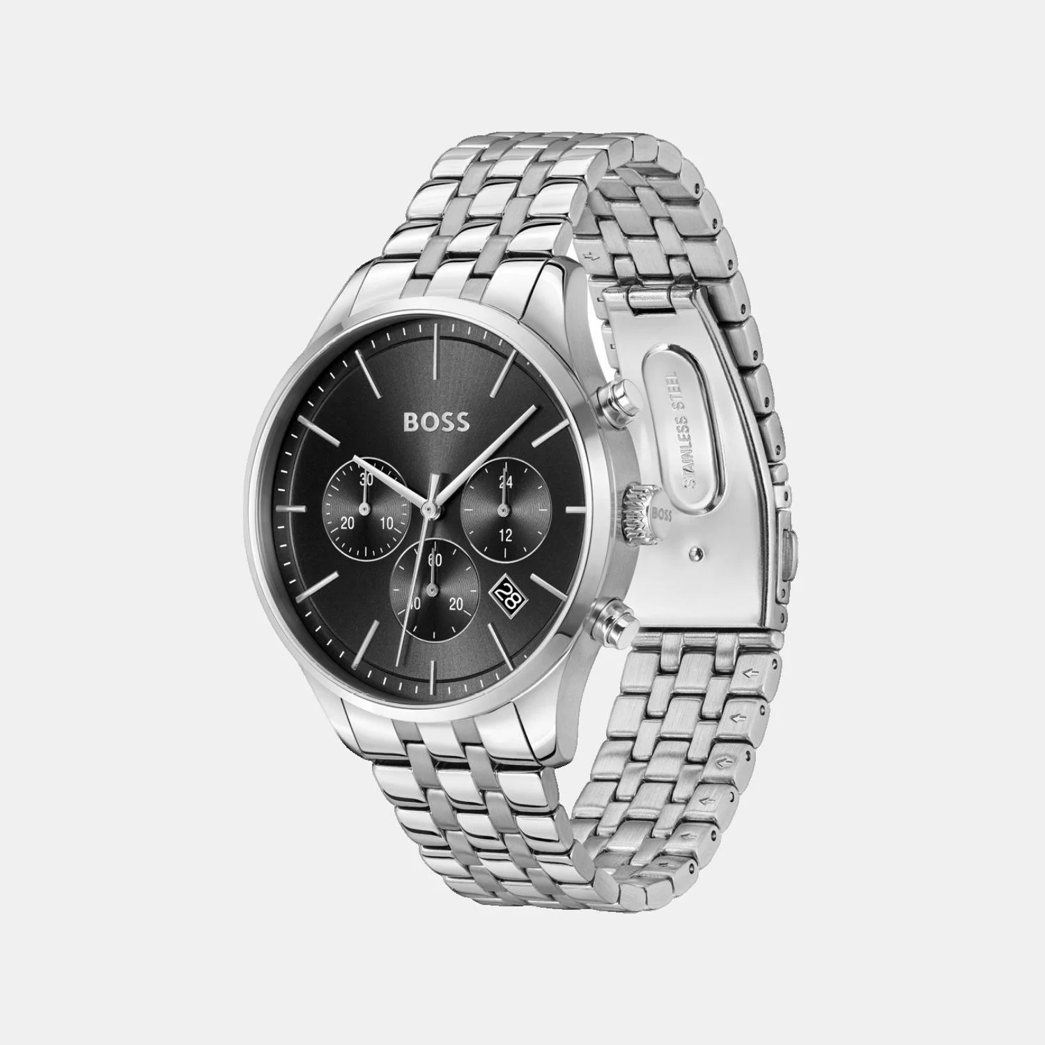 Avery Men Quartz Black Dial Chronograph Stainless Steel Watch 1514157 - Image 2