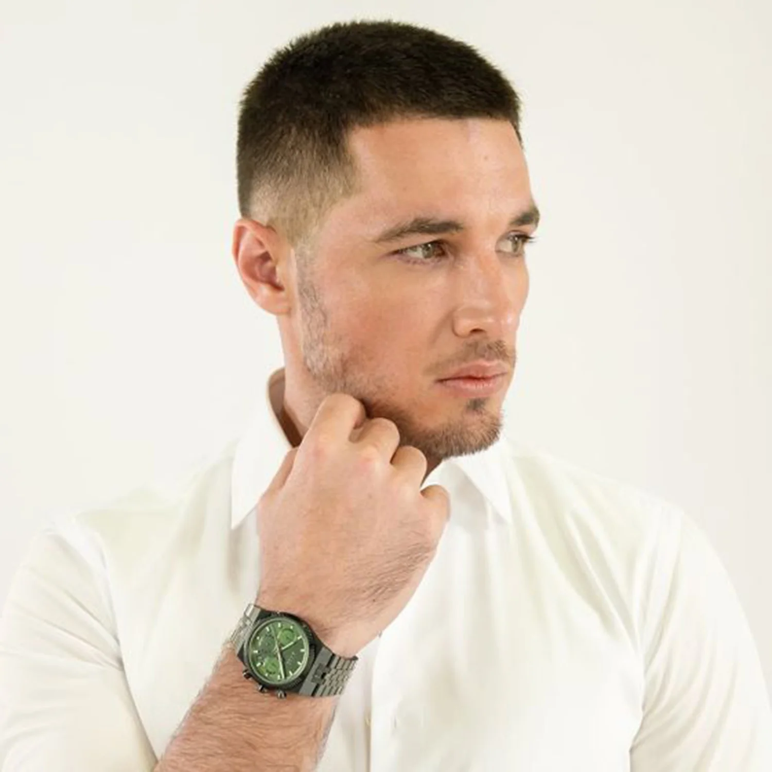 Candor Men Quartz Green Dial Chronograph Stainless Steel Watch 1514308 - Image 4