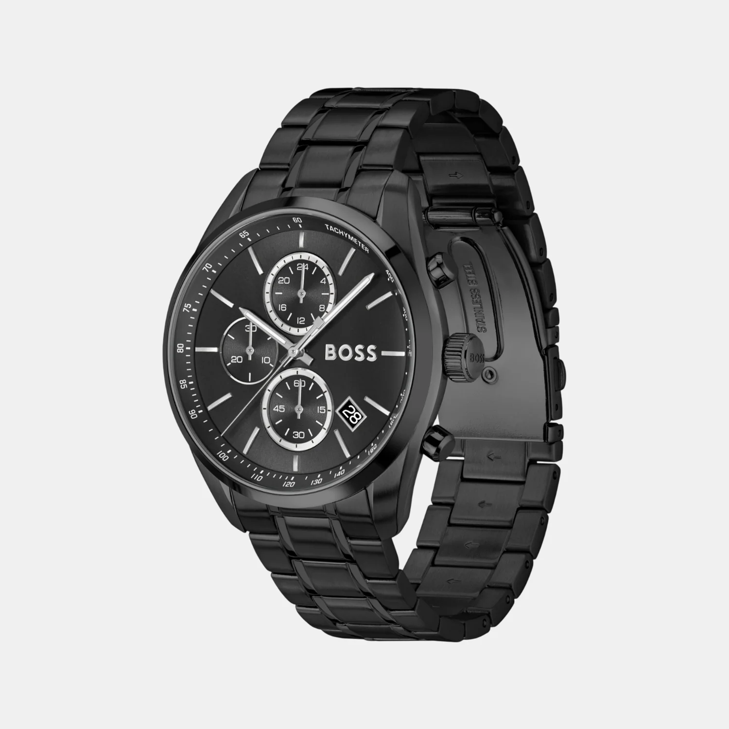 Grand Prix Men Quartz Black Dial Chronograph Stainless Steel Watch 1514298 - Image 3