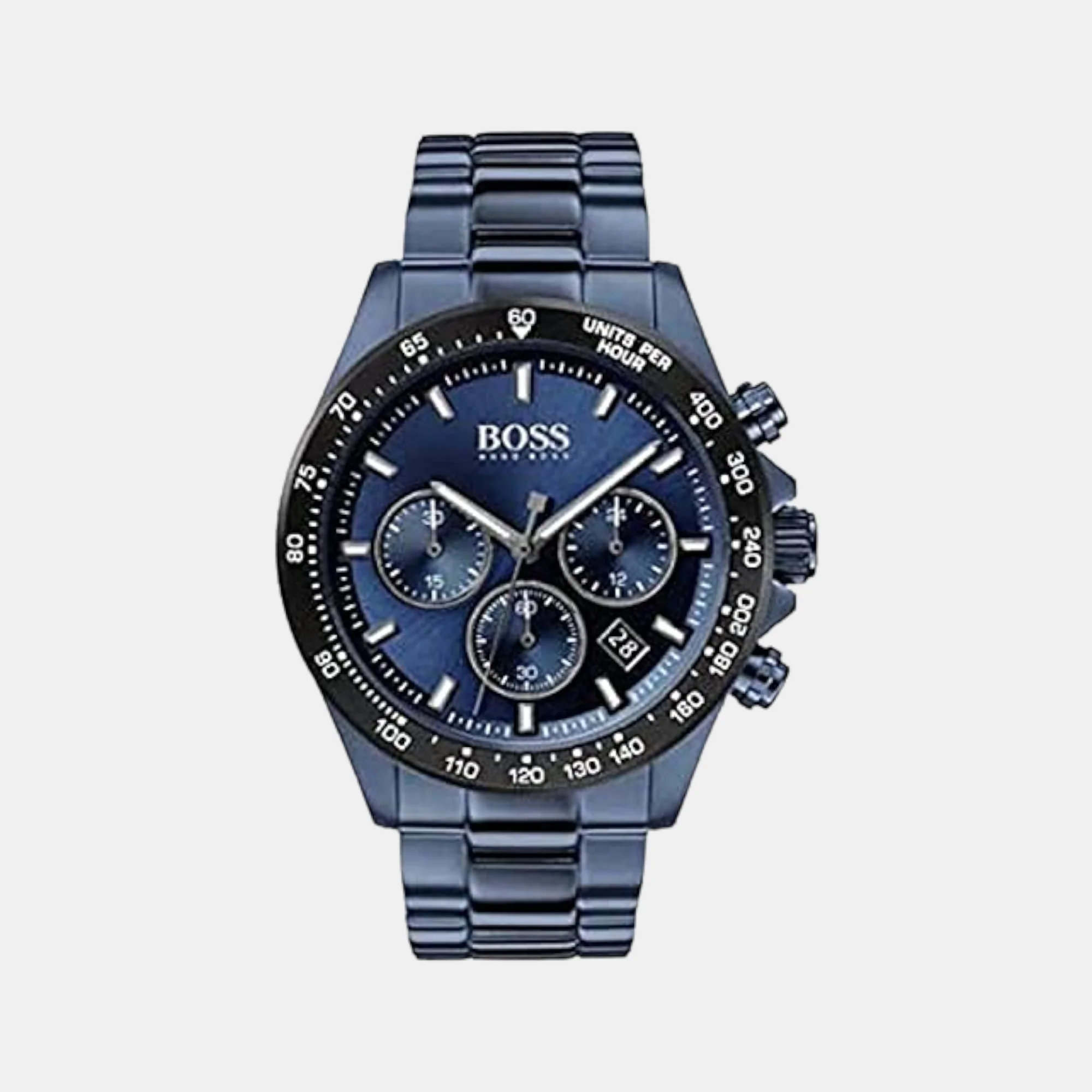Hero Men Quartz Blue Dial Chronograph Stainless Steel Watch 1513758 - Image 2