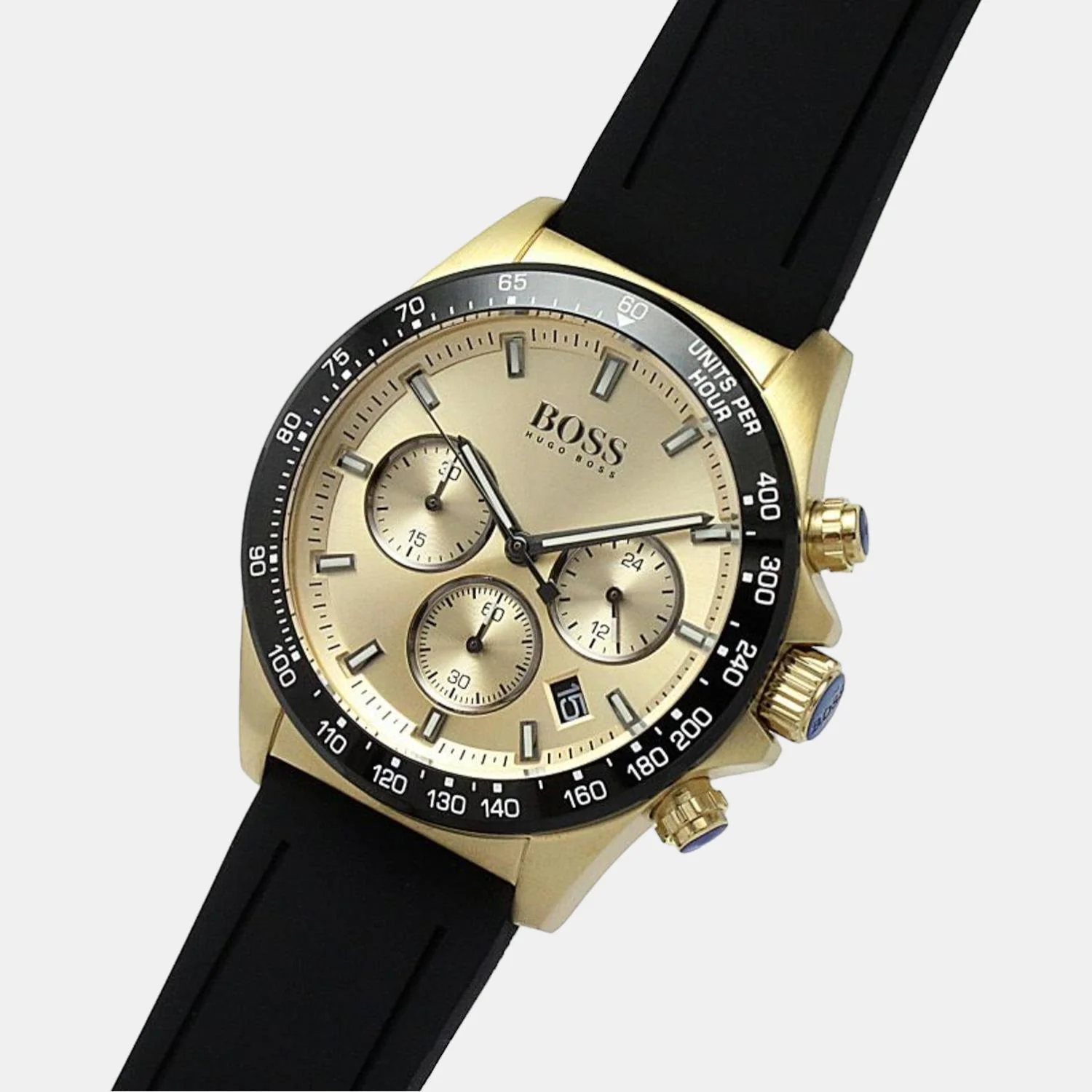 Hero Men Quartz Gold Dial Chronograph Resin Watch 1513874 - Image 5