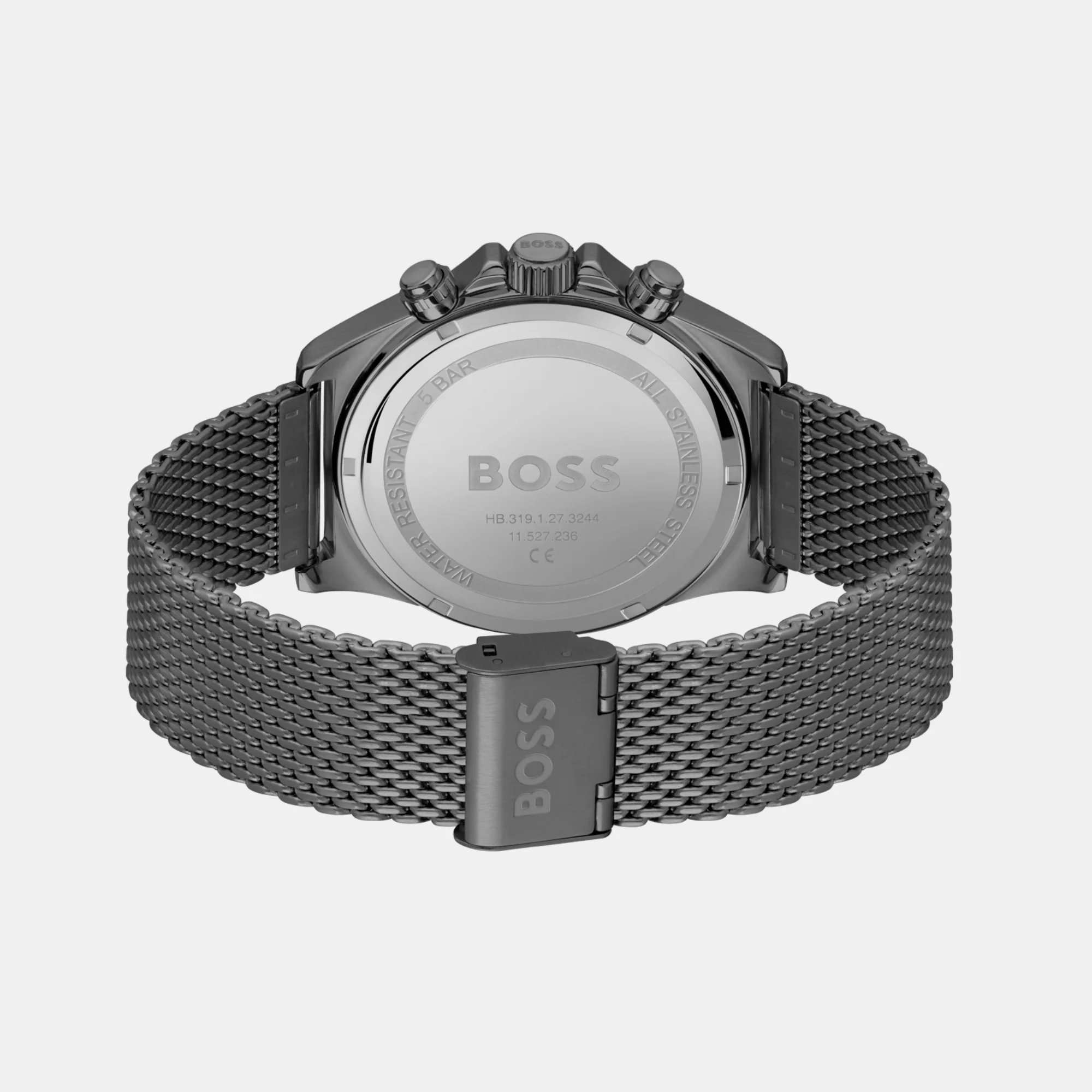 Hero Men Quartz Grey Dial Chronograph Mesh Watch 1514021 - Image 2