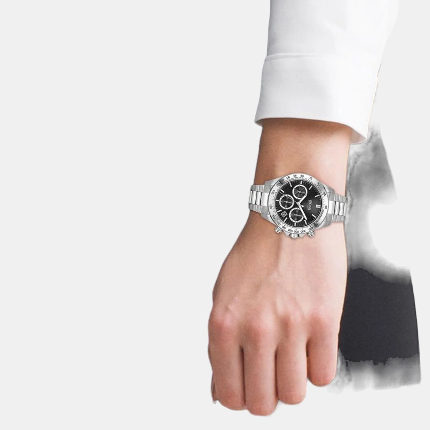 Novia Women Quartz Black Dial Chronograph Stainless Steel Watch 1502614 - Image 6