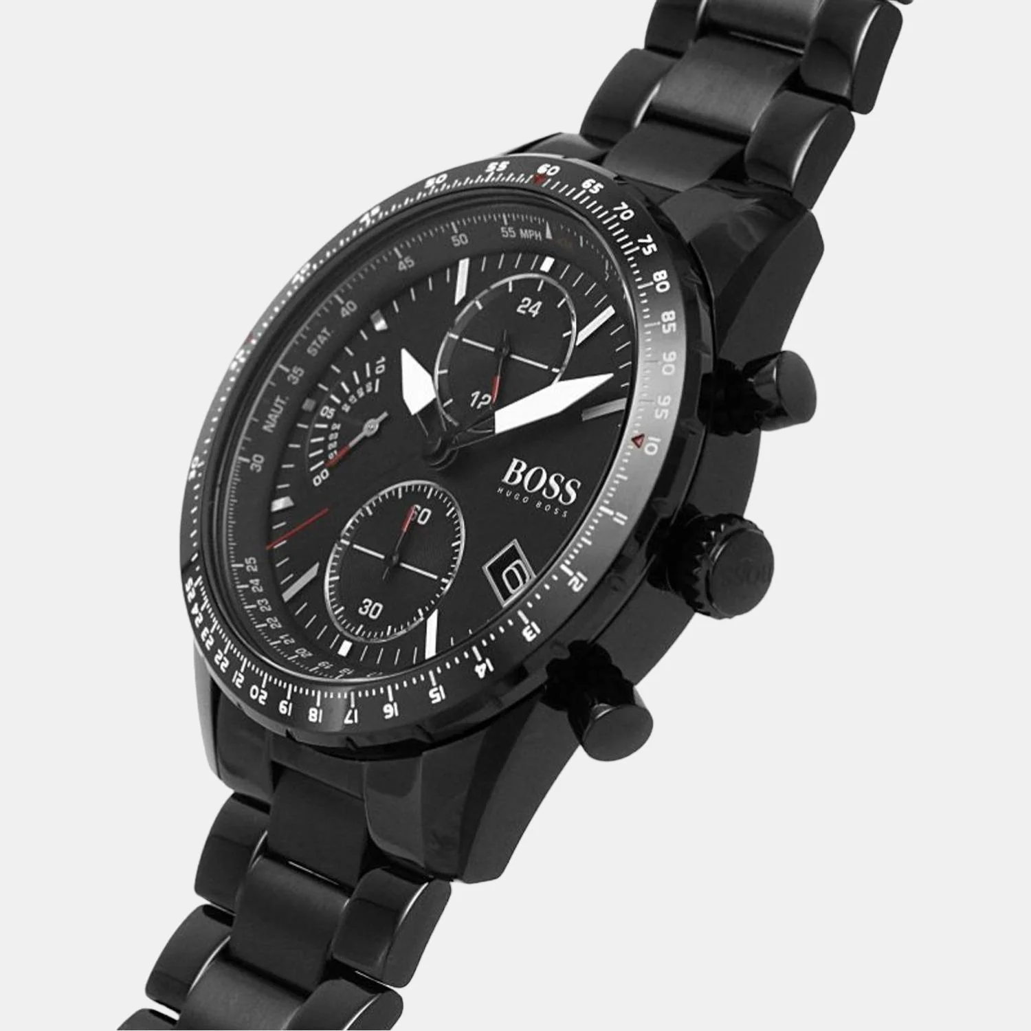 Pilot Edition Men Quartz Black Dial Chronograph Stainless Steel Watch 1513854 - Image 4