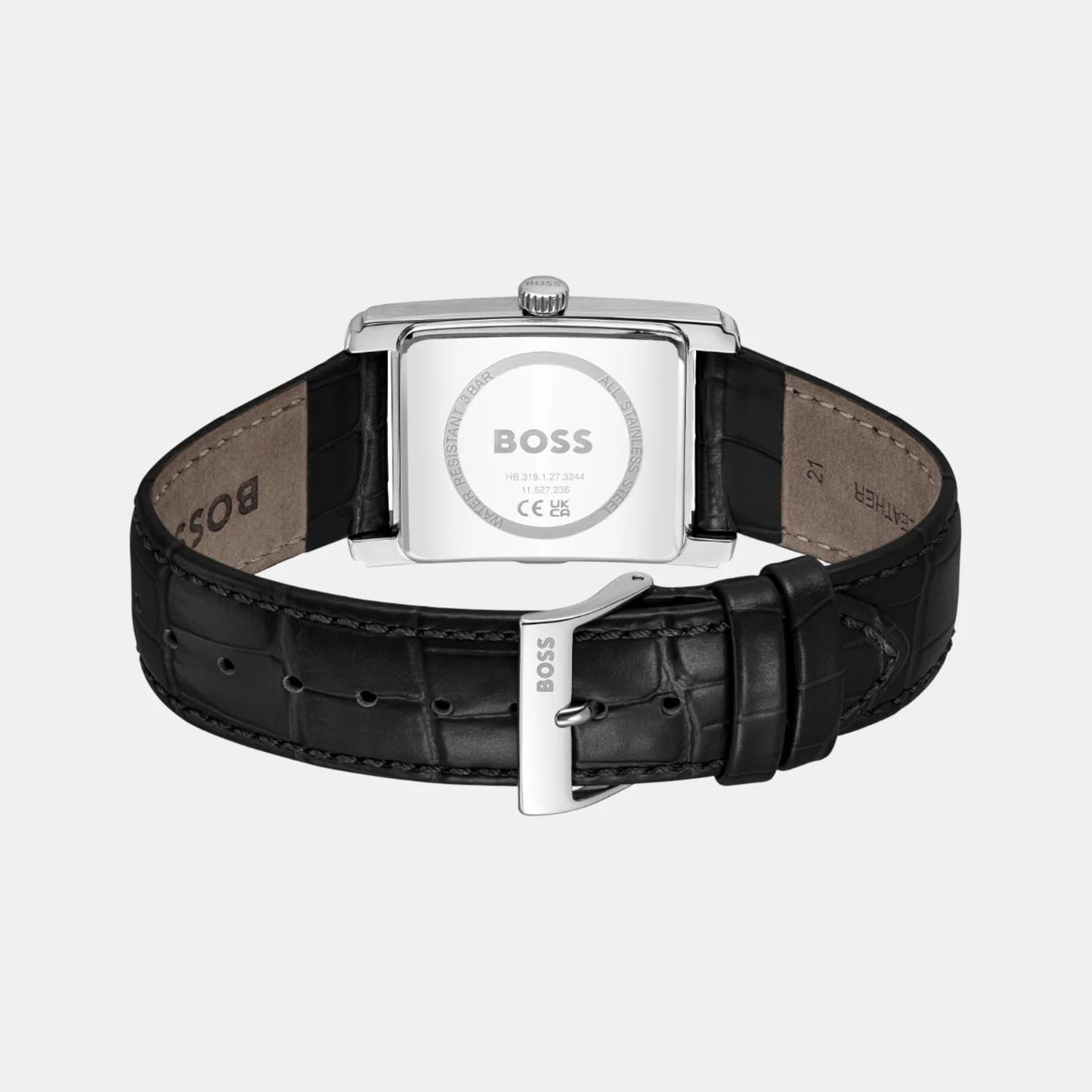 Principle Dress Men Quartz Black Dial Analog Leather Watch 1514277 - Image 3