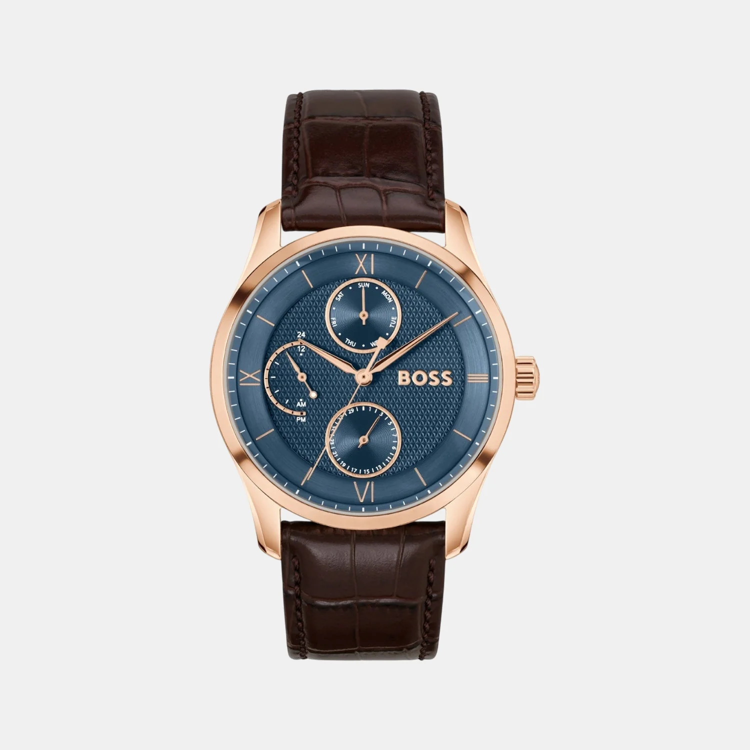 Principle Master Men Quartz Blue Dial Multi-Function Calf Watch 1514273