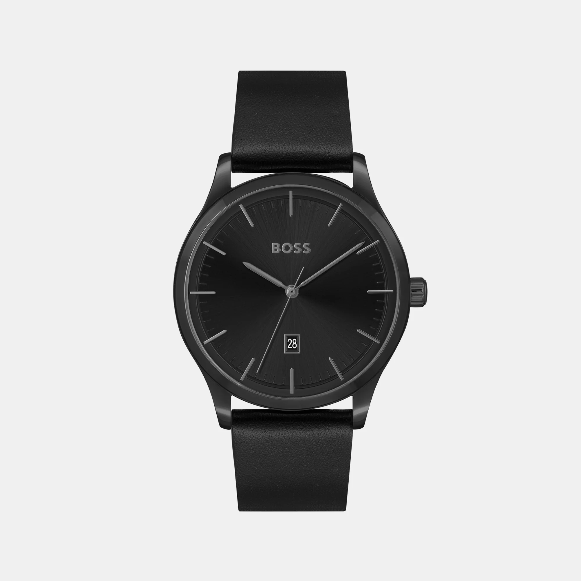 Reason Men Quartz Black Dial Analog Leather Watch 1513977