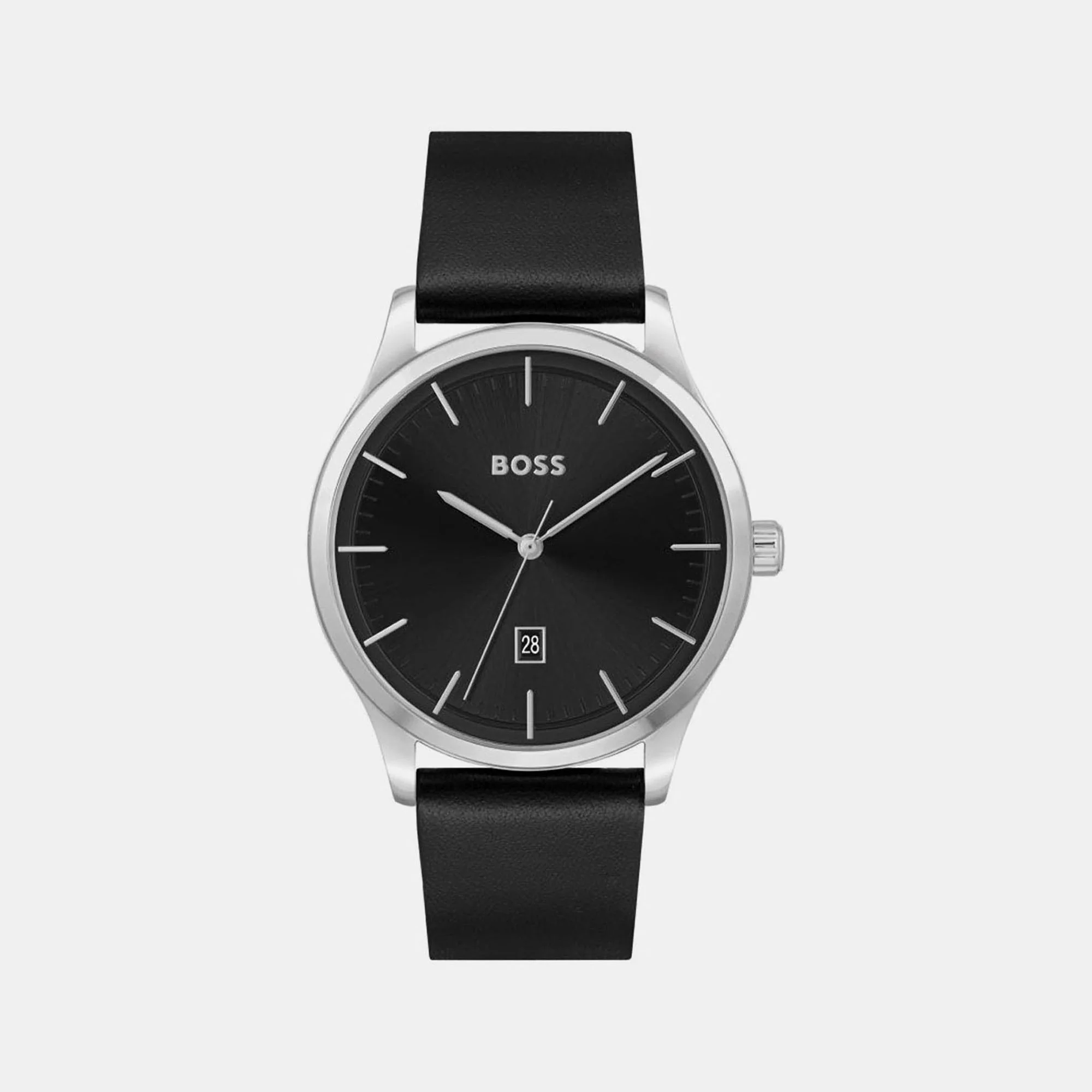Reason Men Quartz Black Dial Analog Leather Watch 1513981