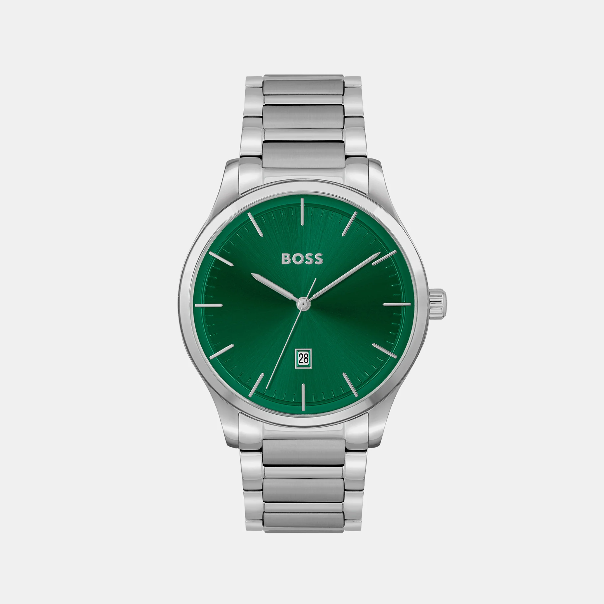 Reason Men Quartz Green Dial Analog Stainless Steel Watch 1514084