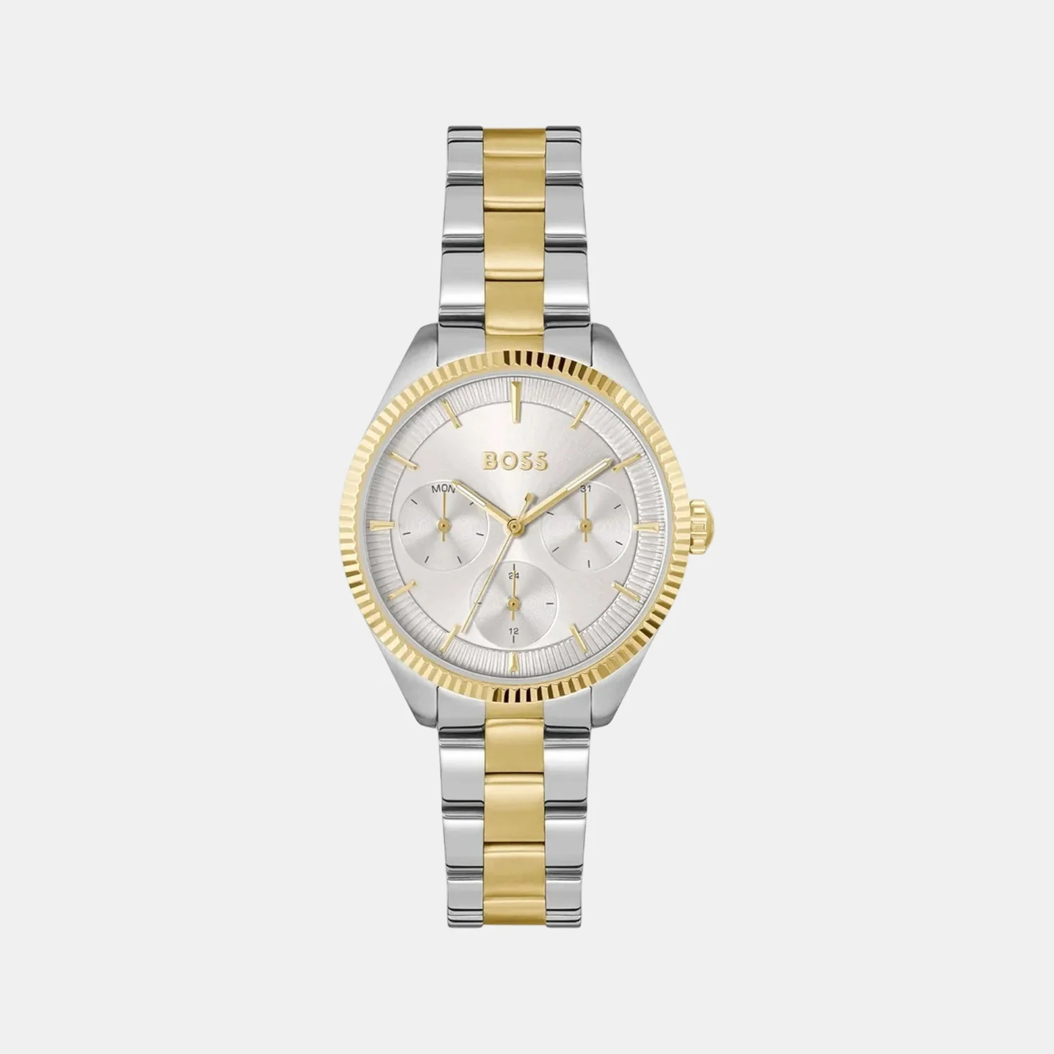 Sage Sport Women Quartz Silver Dial Multi-Function Stainless Steel Watch 1502804