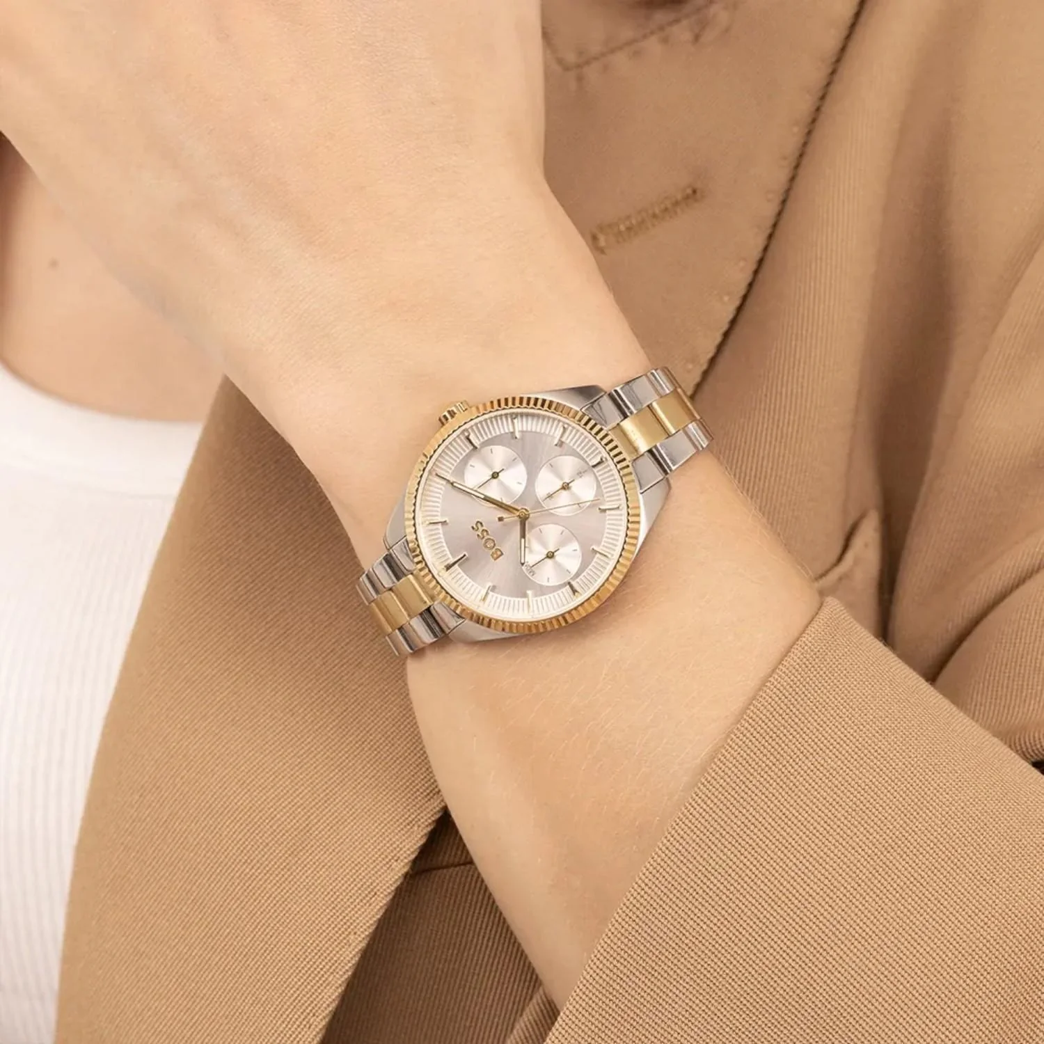 Sage Sport Women Quartz Silver Dial Multi-Function Stainless Steel Watch 1502804 - Image 4