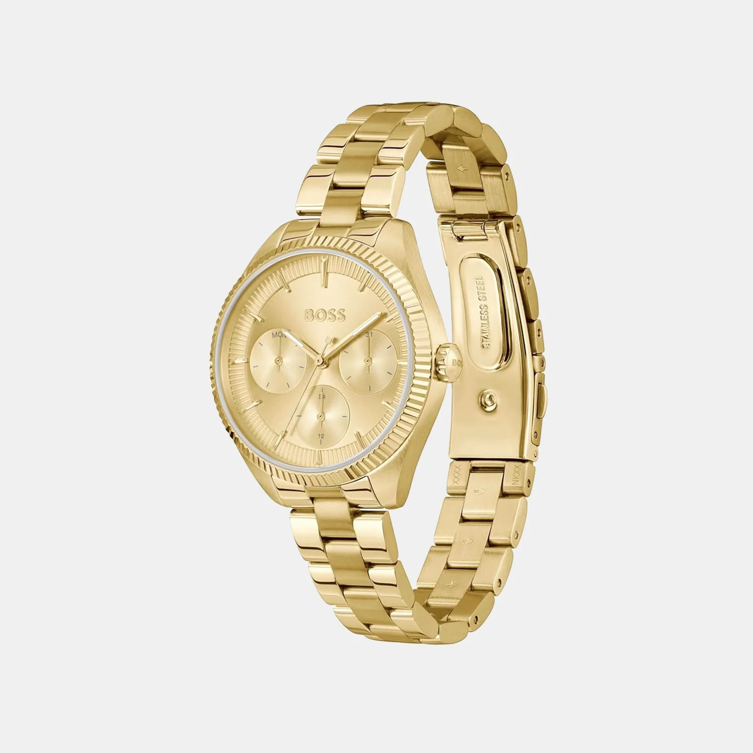 Sage Sport Women Quartz Thin Gold Dial Multi-Function Stainless Steel Watch 1502803 - Image 2