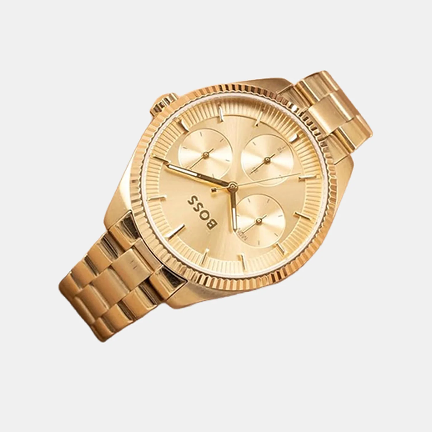 Sage Sport Women Quartz Thin Gold Dial Multi-Function Stainless Steel Watch 1502803 - Image 4