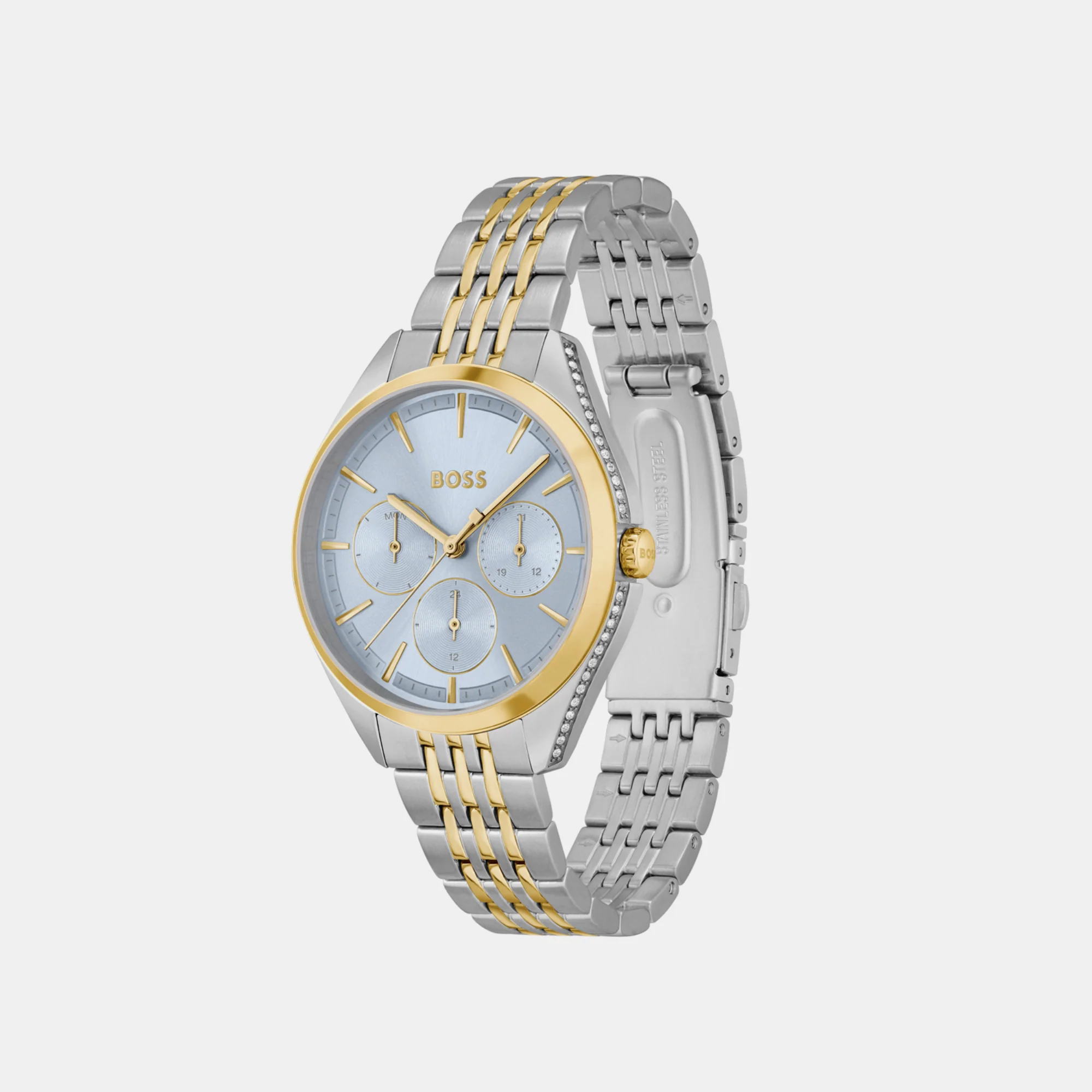 Saya Women Quartz Blue Dial Chronograph Stainless Steel Watch 1502702 - Image 3