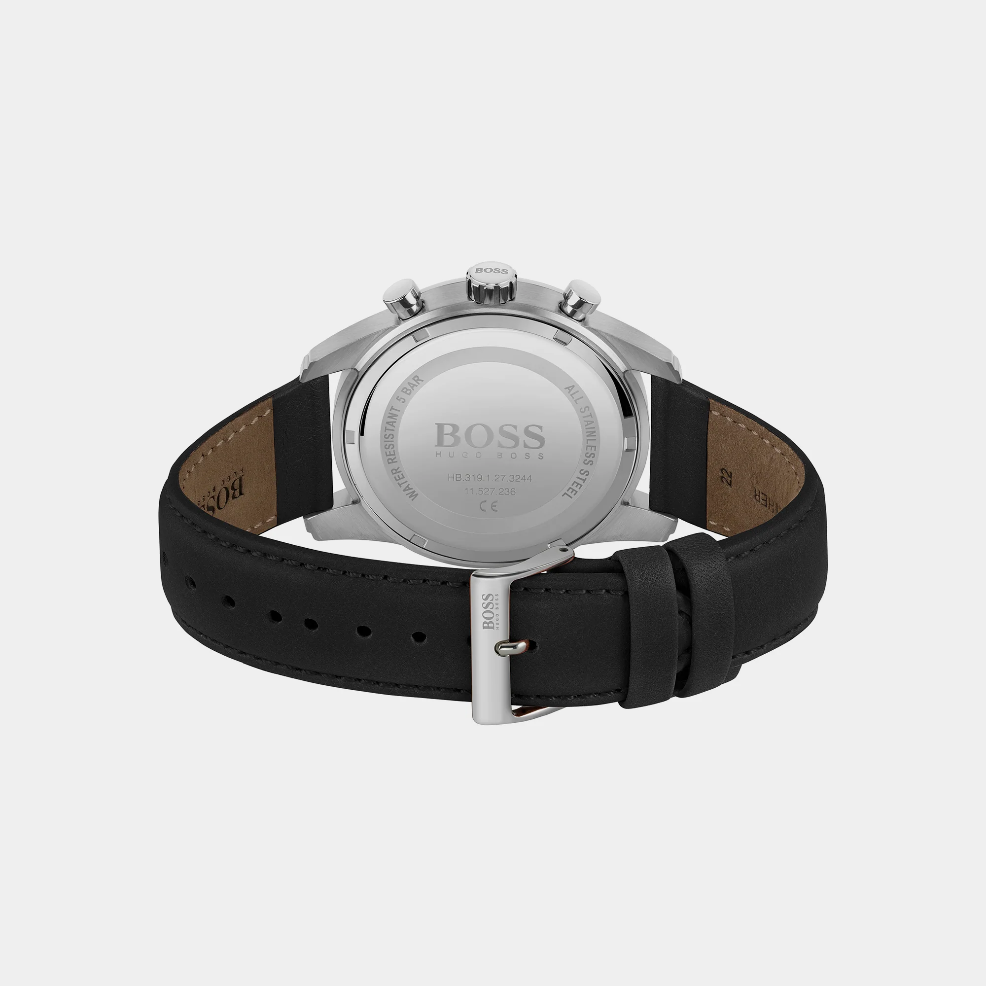 Skymaster Men Quartz Black Dial Chronograph Leather Watch 1513782 - Image 3