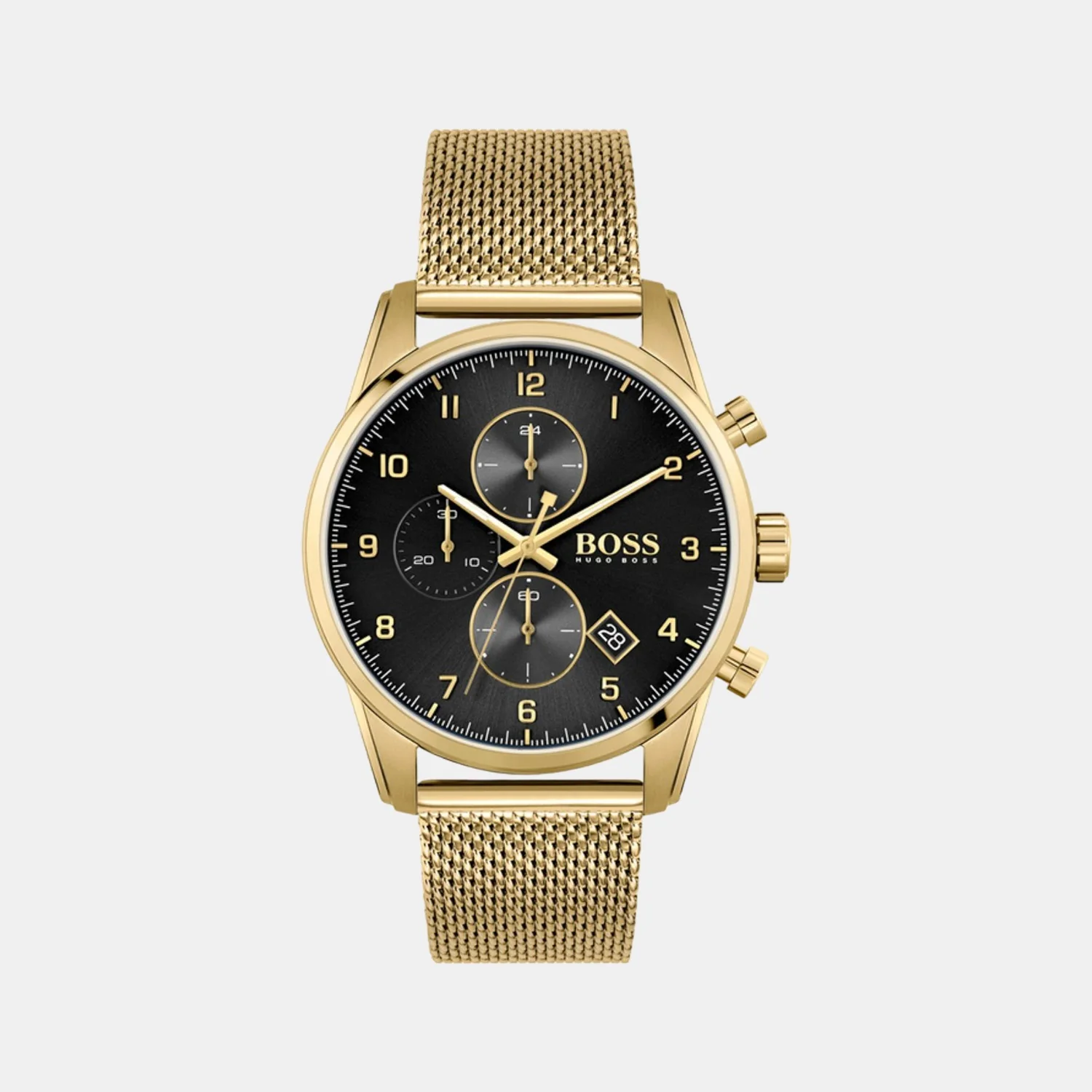 Skymaster Men Quartz Black Dial Chronograph Stainless Steel Watch 1513838
