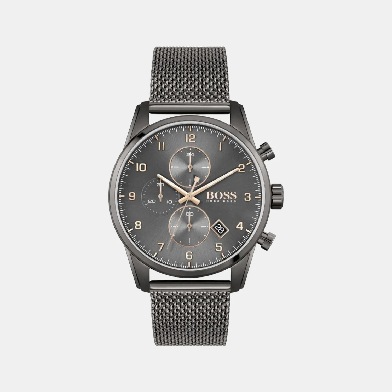 Skymaster Men Quartz Grey Dial Chronograph Stainless Steel Watch 1513837