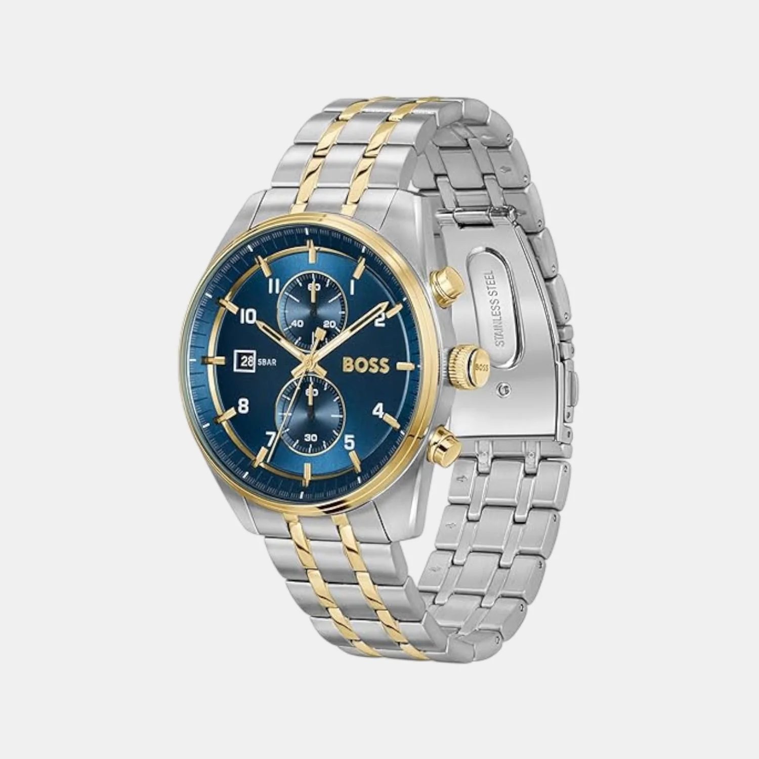 Skytraveller Men Quartz Blue Dial Chronograph Stainless Steel Watch 1514247 - Image 3