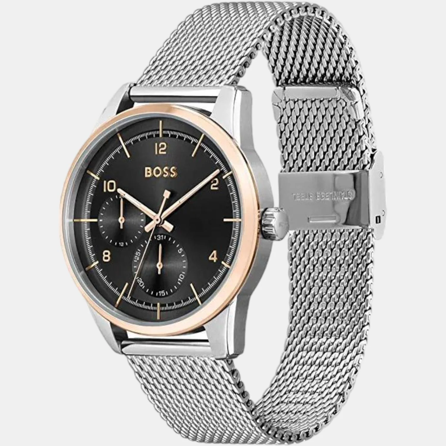 Sophio Men Quartz Black Dial Analog Stainless Steel Watch 1513961 - Image 2