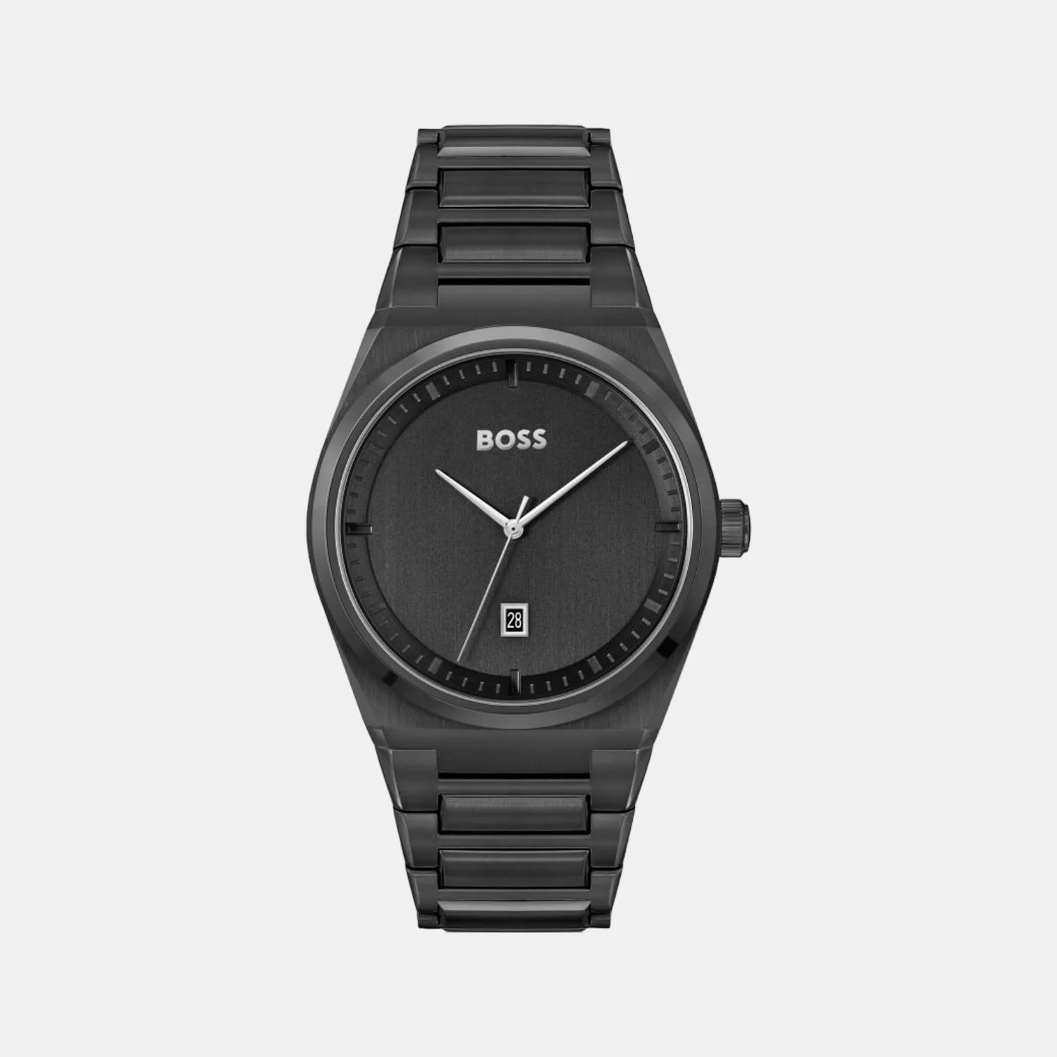 Steer Men Quartz Black Dial Analog Stainless Steel Watch 1513994