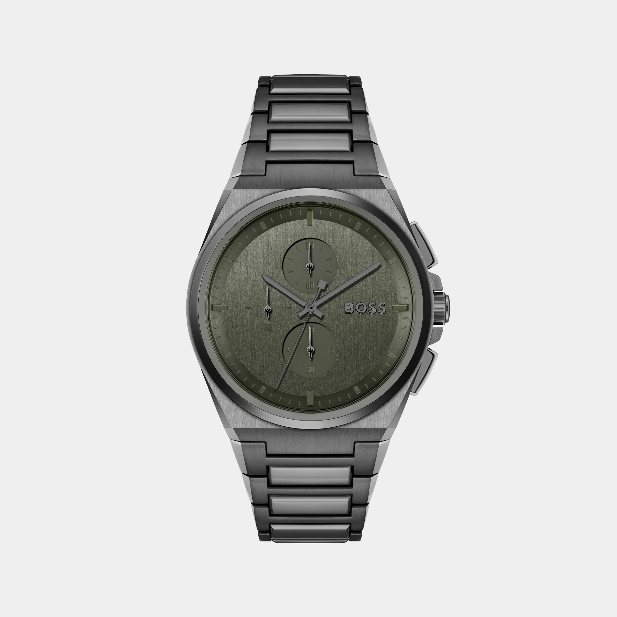 Steer Men Quartz Green Dial Chronograph Stainless Steel Watch 1514045