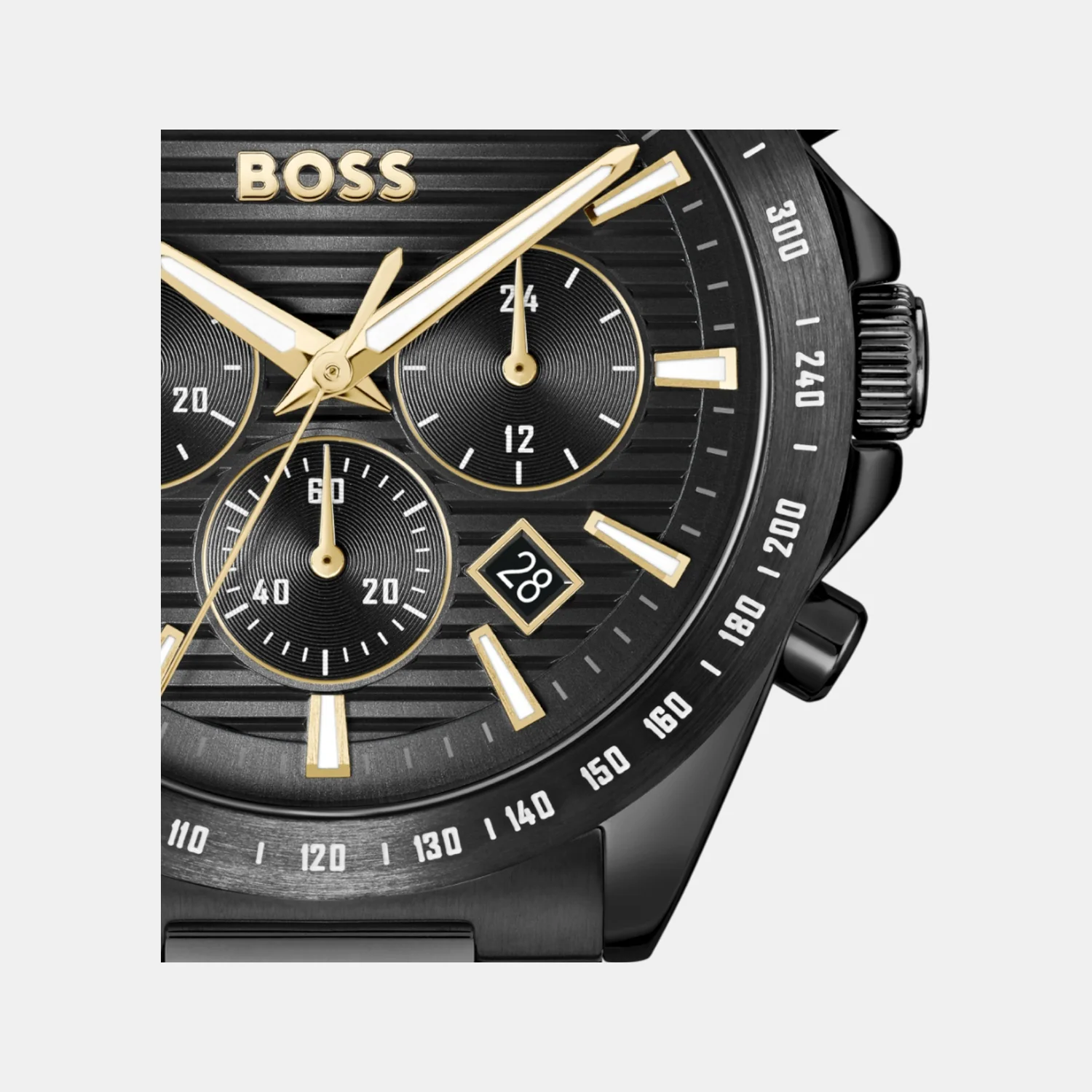 Strike Men Quartz Black Dial Chronograph Stainless Steel Watch 1514291 - Image 4
