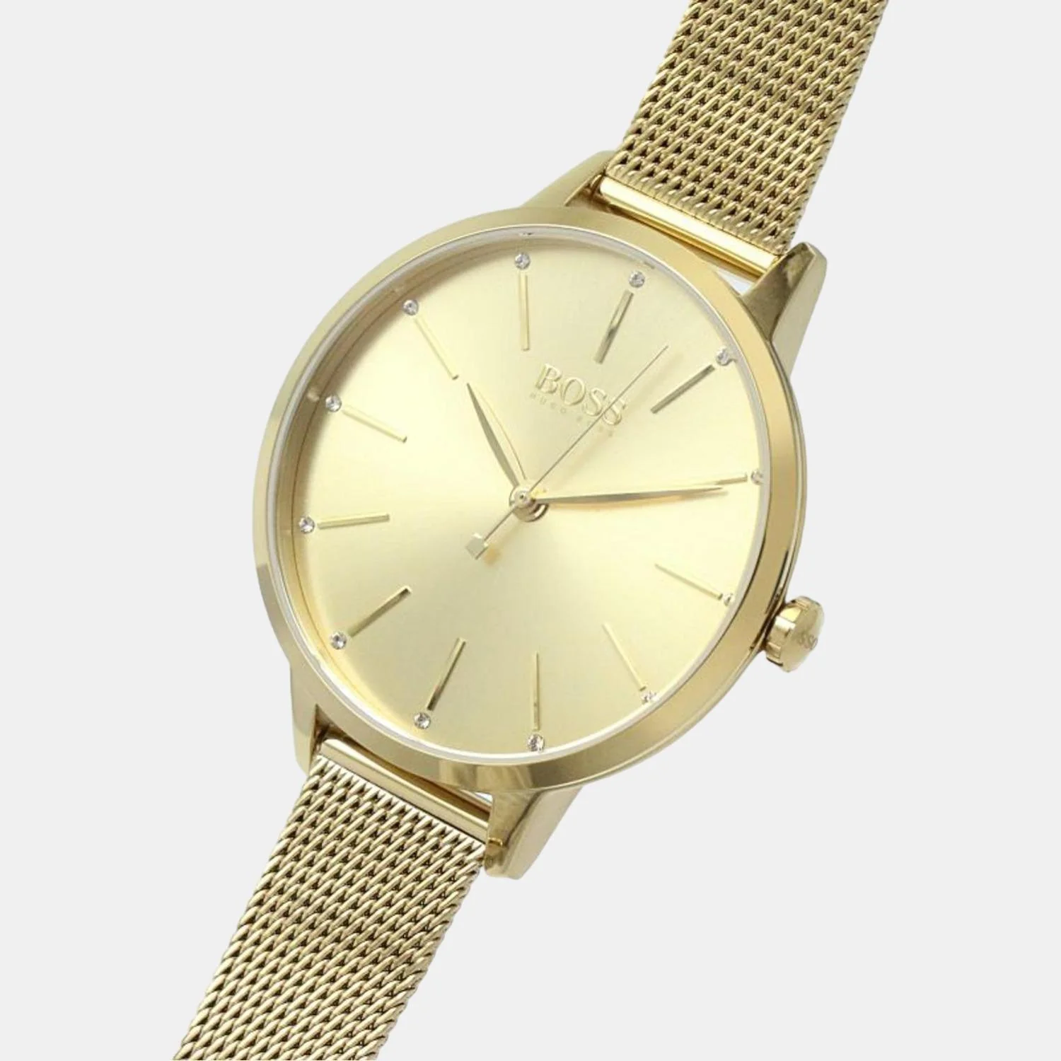 Symphony Women Quartz Gold Dial Analog Stainless Steel Watch 1502612 - Image 4
