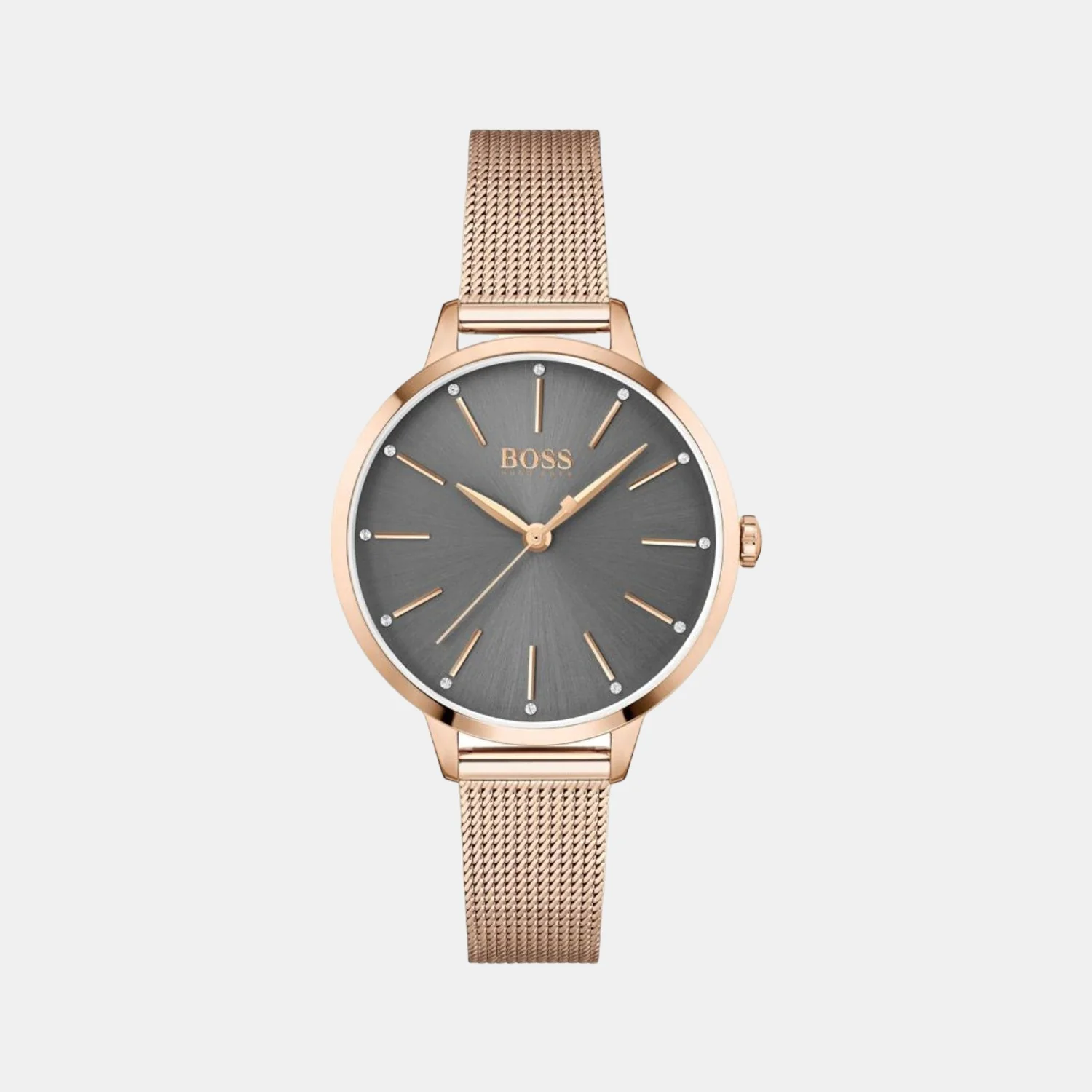 Symphony Women Quartz Grey Dial Analog Stainless Steel Watch 1502613