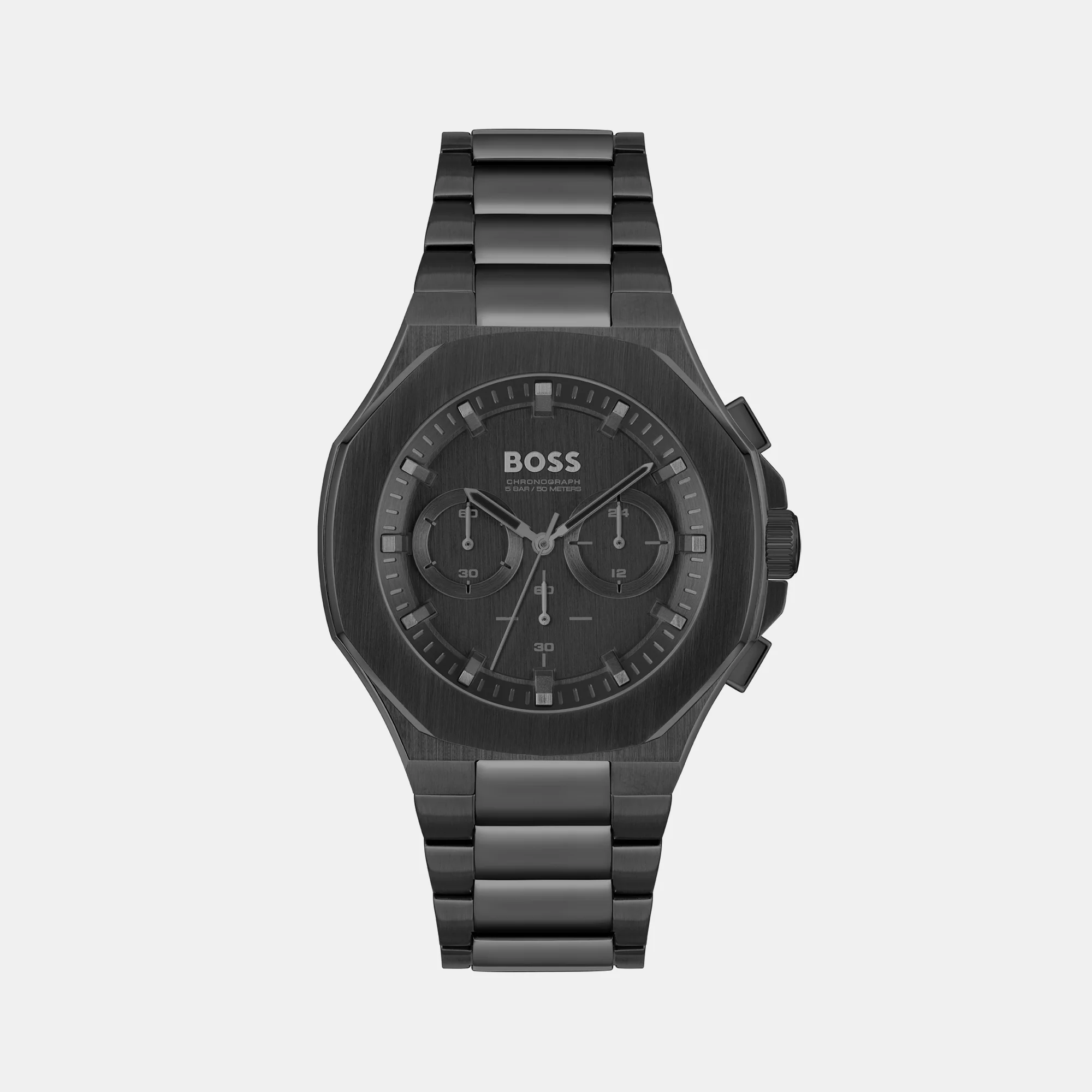 Taper Men Quartz Black Dial Chronograph Stainless Steel Watch 1514088 - Image 2
